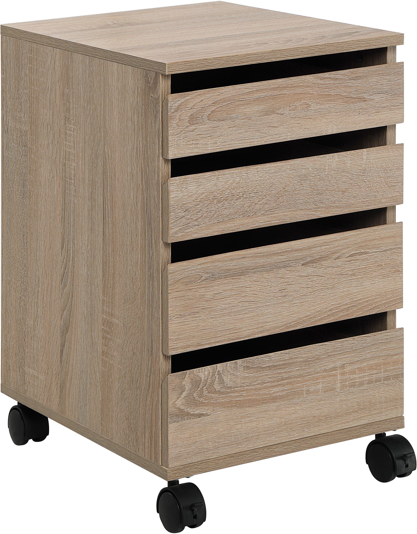 Office Star Holly Mobile Storage Cart with Wheels - 3-Tier Rolling Organizer for Office, Home, or Classroom - Perfect for Files, Supplies, and Stationery Storage [HY4DRM]