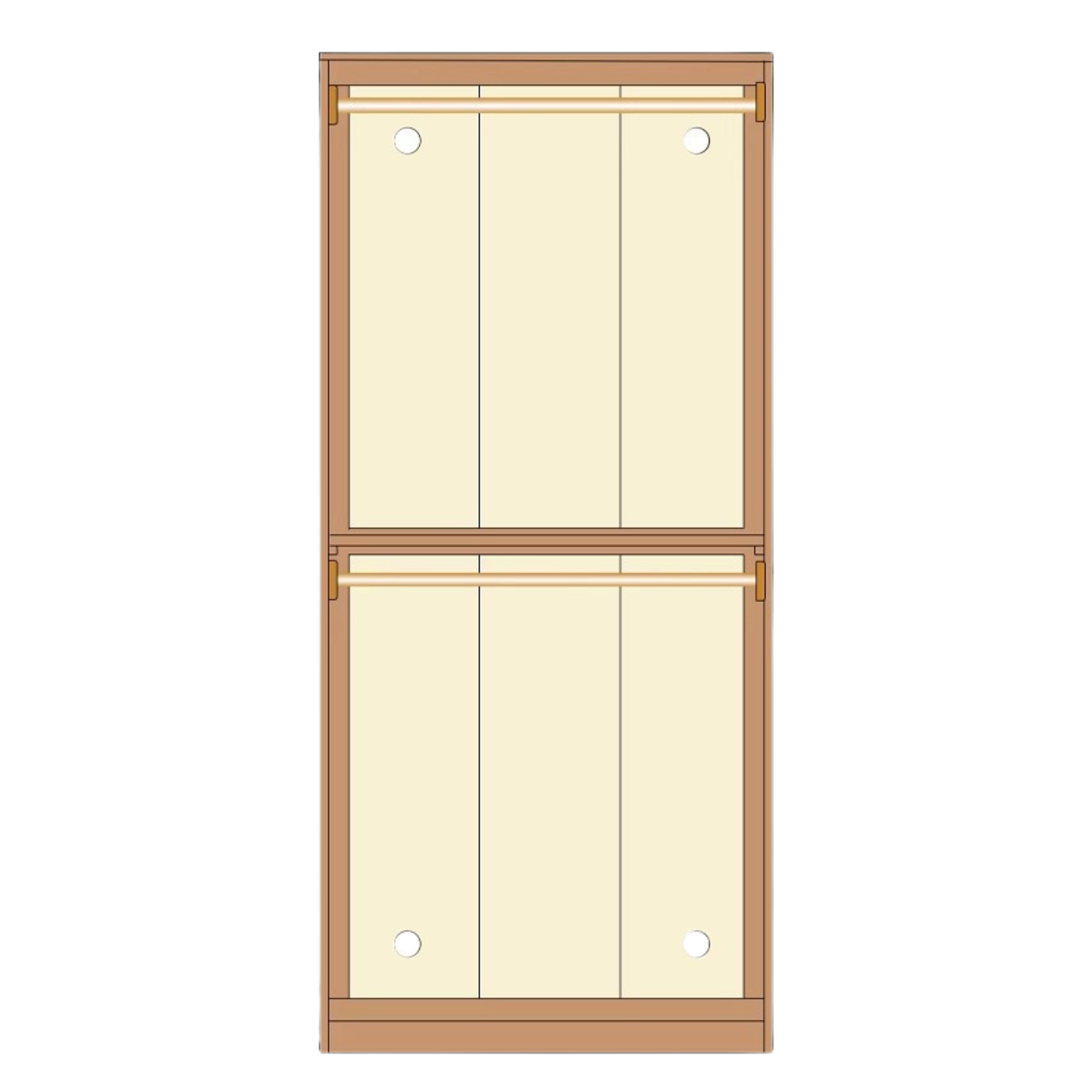 31.5x19.7x78.7 inch / 80x50x200сm /  Natural Wood Color / double door wardrobe hanging style