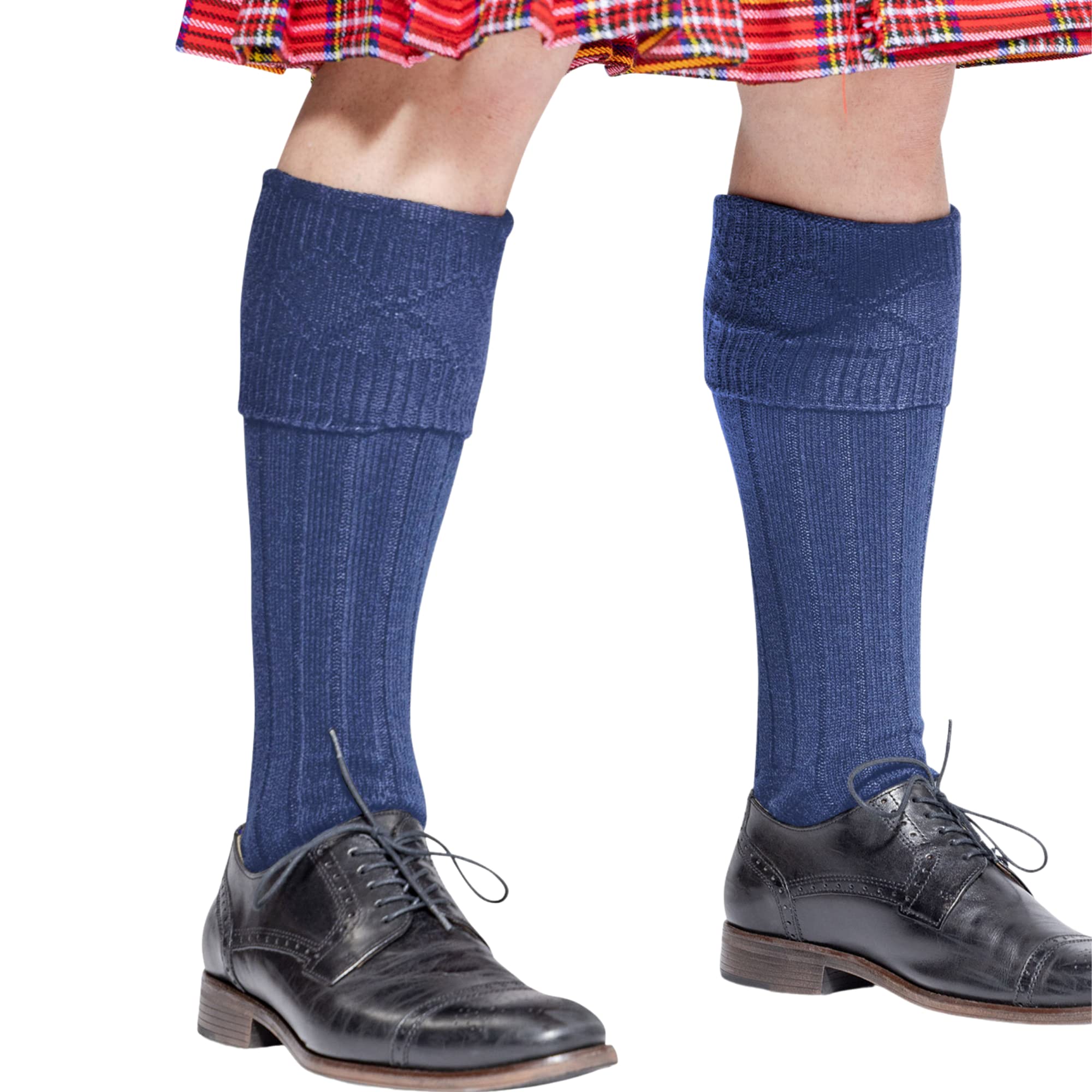 Authentic Scottish Kilt Socks for Men - 5 Colors & 4 Sizes - Perfect for Highland Dress, Weddings & Celtic Events