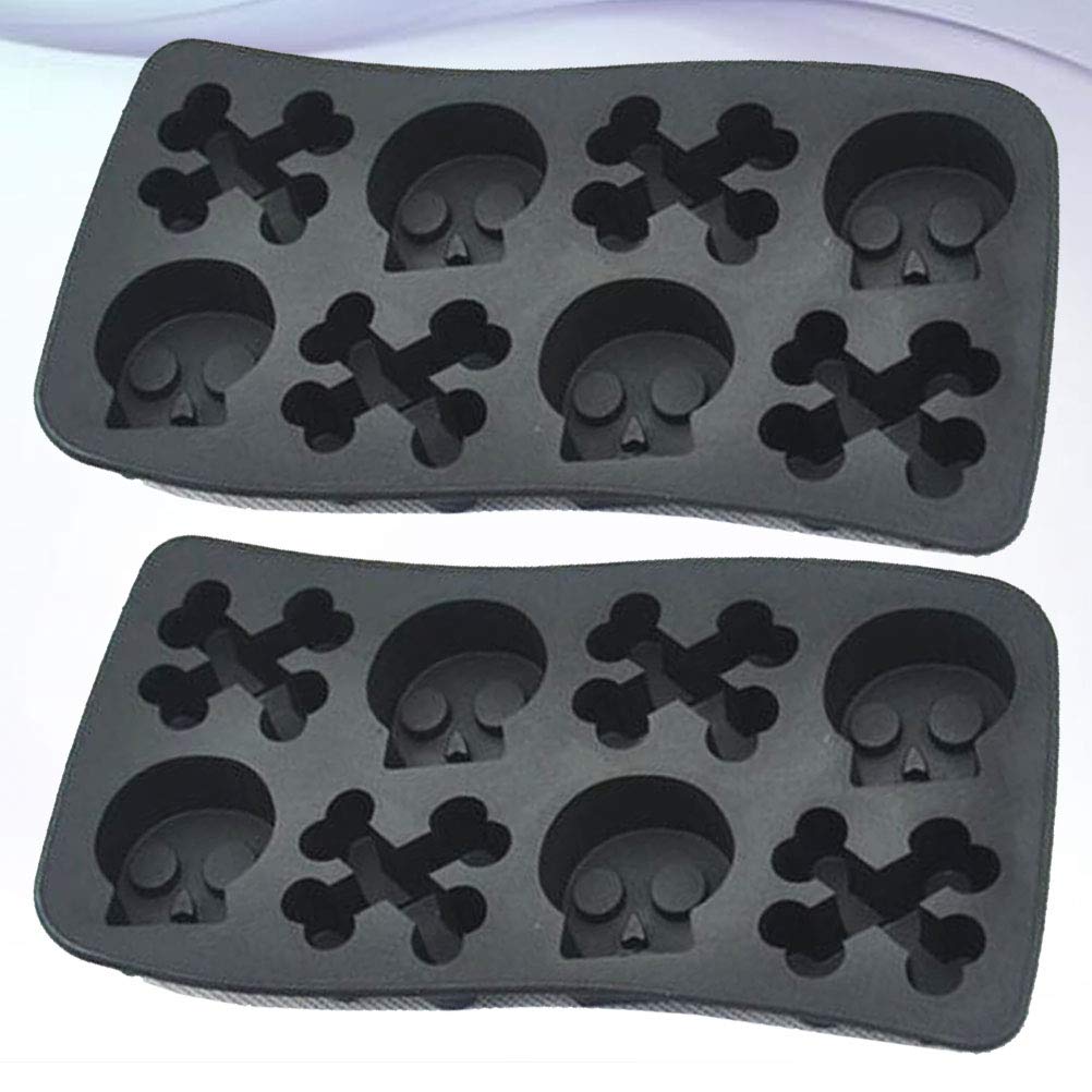 BESPORTBLE 2-Pack Halloween Ice Cube Trays - Silicone Ice Molds for Spooky Ice Cubes, Party Supplies & Cocktail Making - Perfect for Halloween Parties, Themed Drinks & Home Bar Decor