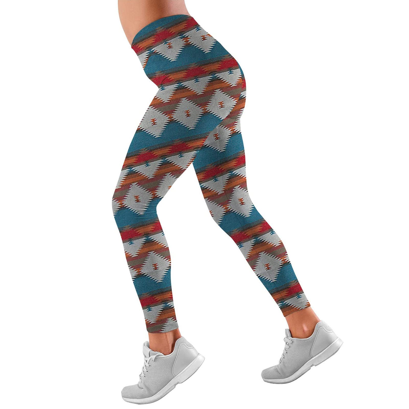 Smooto High Waisted Tummy Control Leggings for Women - Blue - Gym & Yoga