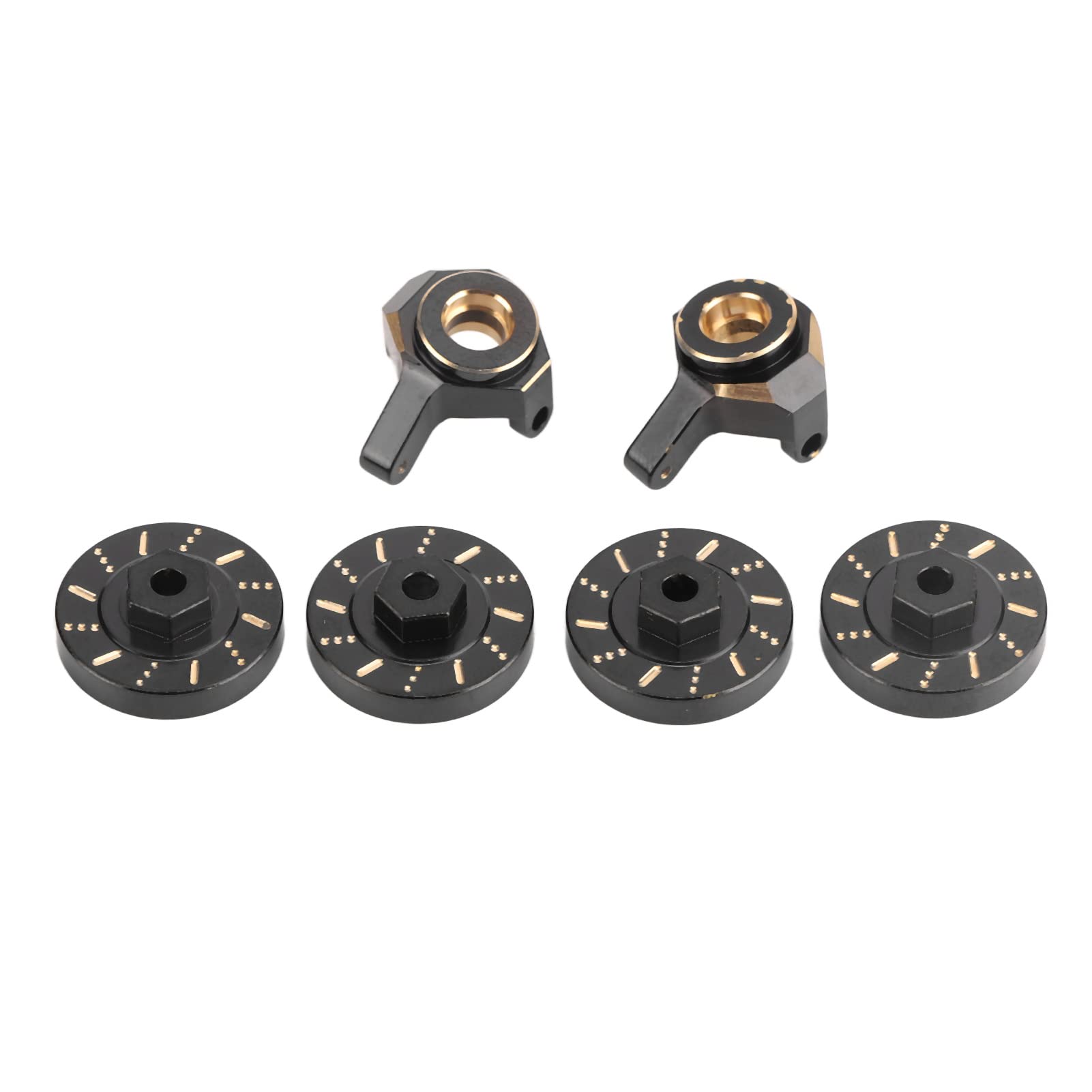 High Precision RC Wheel Hub Steering Cup Set - Durable Black 1/24 Scale for RC Cars | Easy Installation & Professional Performance | Perfect for Drifting, Racing & Off-Road RC Models