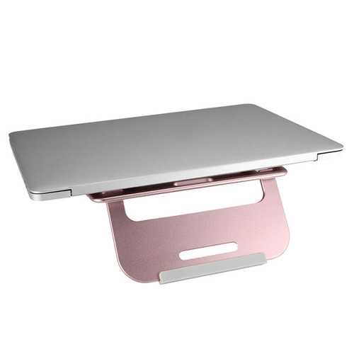 Premium Aluminum Alloy Laptop Stand for 10-15 Inch Notebooks & Tablets - Adjustable Ergonomic Riser for Home, Office & Travel Use