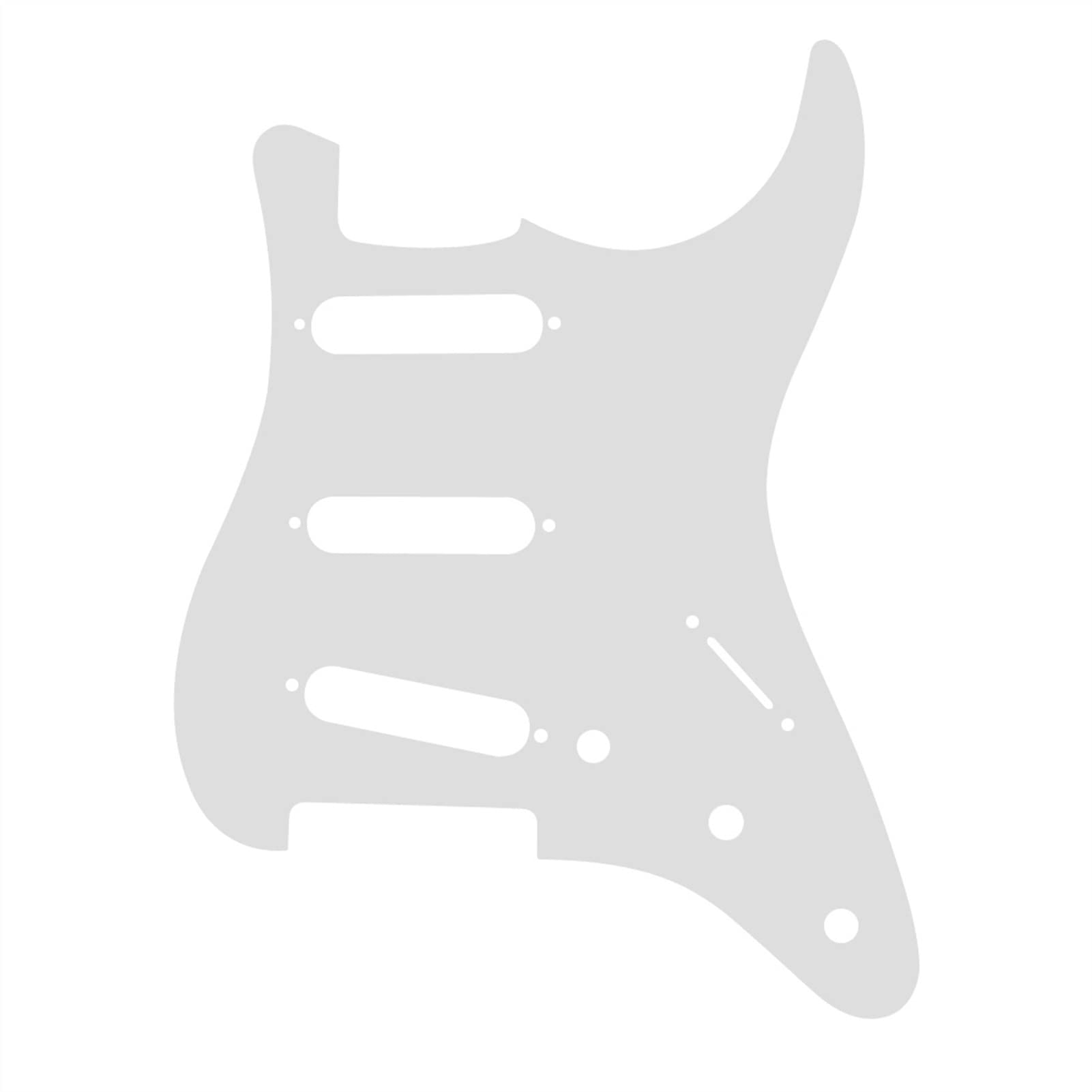 TSTS 4-Ply No Mounting Hole Guitar Pickguard SSS & Back Plate with Screws for ST Electric Guitar - Replacement Pickguard for Fender Stratocaster Style Guitars - Perfect for DIY Guitar Repair and Customization