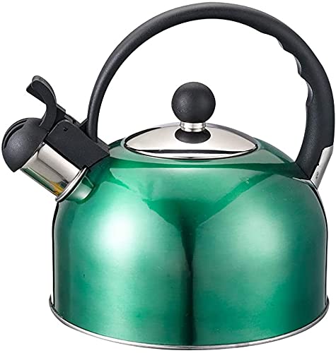 Premium Stainless Steel Stovetop Whistling Tea Kettle - 2L Capacity for Gas & Electric Stoves - Durable Camping & Household Water Boiler - Perfect for Tea, Coffee & Outdoor Cooking