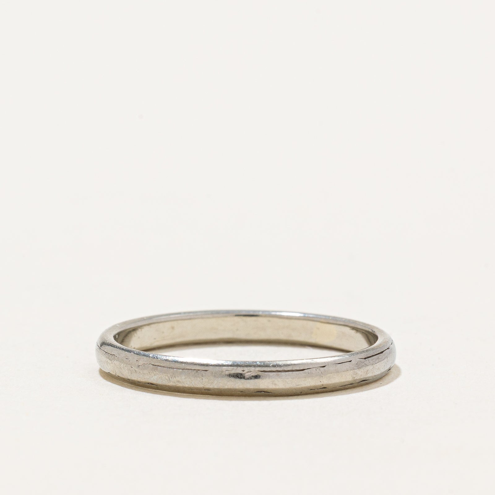 18K White Gold Wedding Band Ring for Women - 2.19mm Thin Comfort Fit Size 5.5 - Perfect for Engagement, Anniversary & Everyday Wear