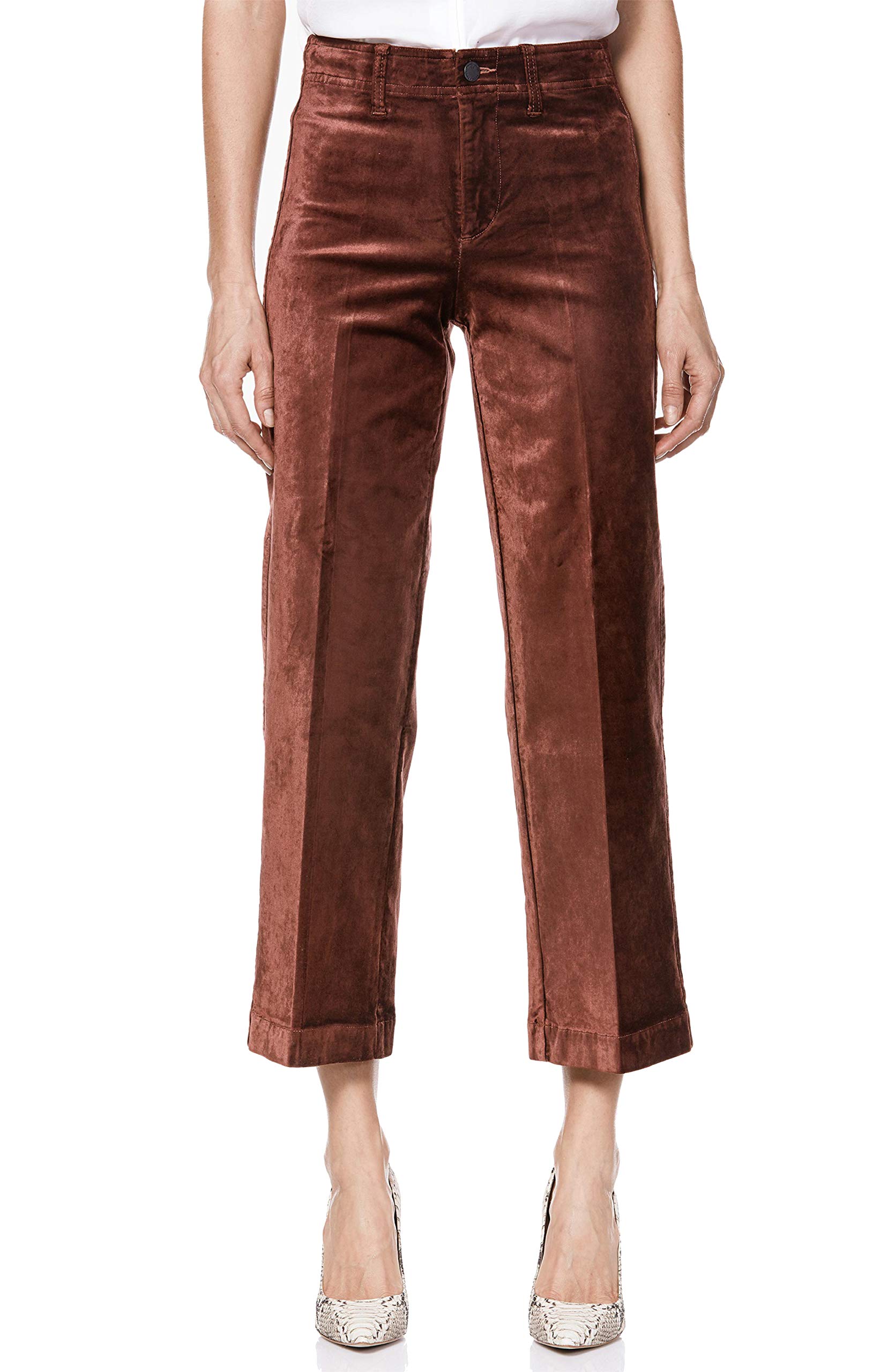 PAIGE Women's Nellie Clean Culotte Jeans - High Waisted Stretch Denim Pants for Casual & Office Wear | Comfortable & Stylish Everyday Outfit