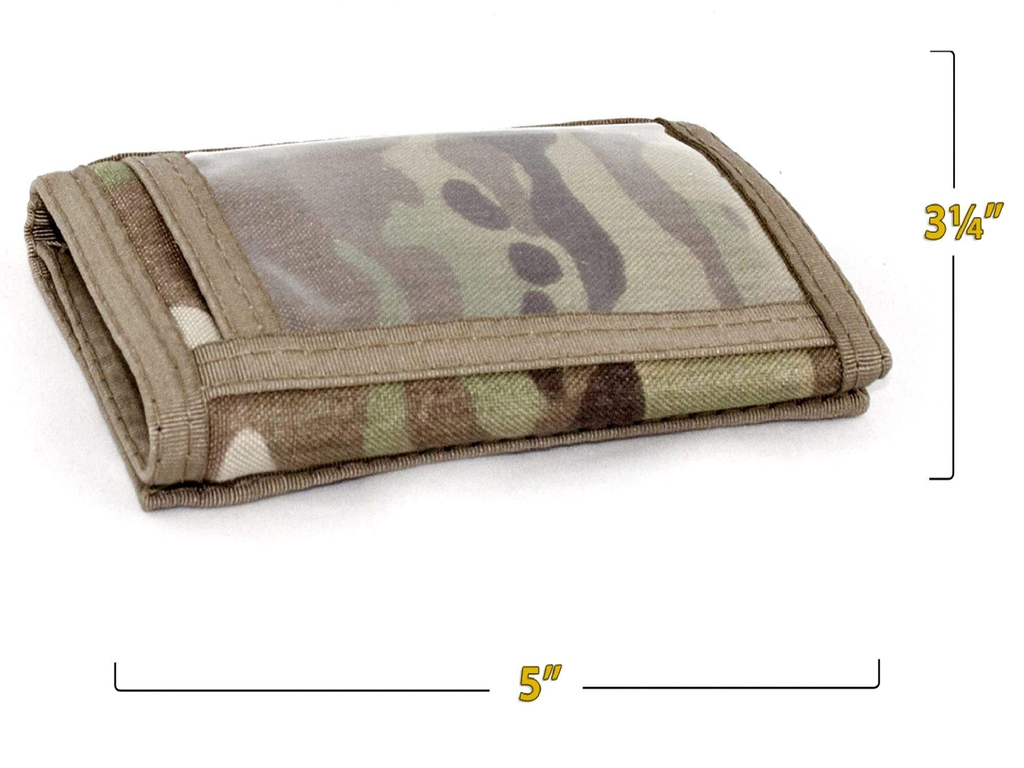 RFID Blocking Camouflage Trifold ID Wallet - Multi-Cam Pattern for Secure Credit Card & Passport Protection - Perfect for Travel, Military, and Outdoor Adventures