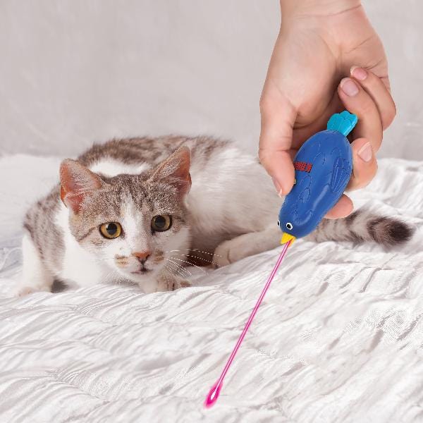 KONG Laser Chirps Interactive Cat Toy for Indoor Play - Fun Feather Teaser & Exercise for Kittens & Adult Cats