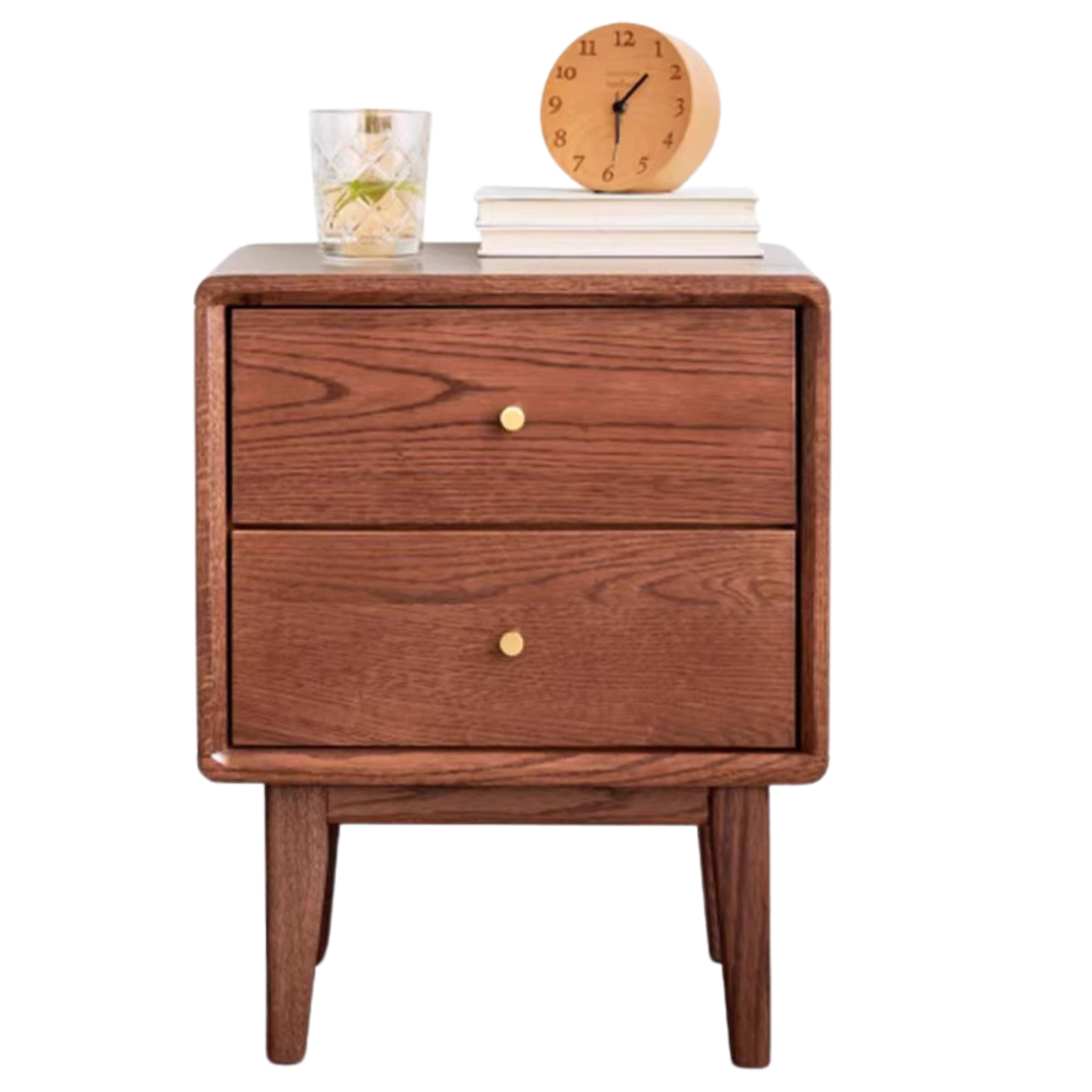 Solid Wood Nightstand - Beech or Oak Bedside Table for Bedroom, Modern & Rustic Home Decor, Durable and Stylish Storage Solution