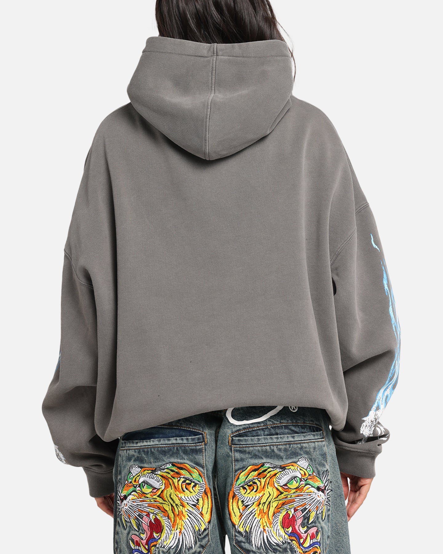 Premium Lord of The Rings Balrog Hoodie - Washed Charcoal - American Thrift - Fantasy Movie Merchandise - Perfect for Cosplay, Conventions & LOTR Fans
