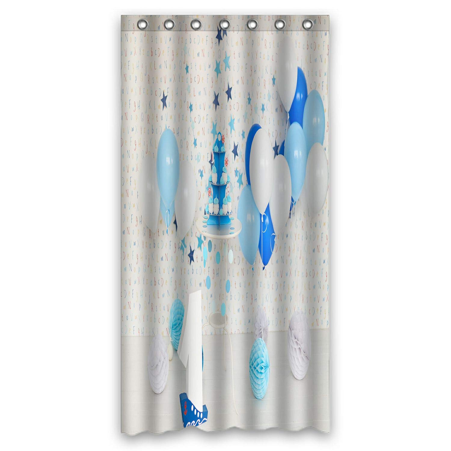 Waterproof Polyester Holiday Party Shower Curtain with Hooks - 36x72 Inch Home Decor for Bathroom, Christmas, Halloween & Thanksgiving Celebrations
