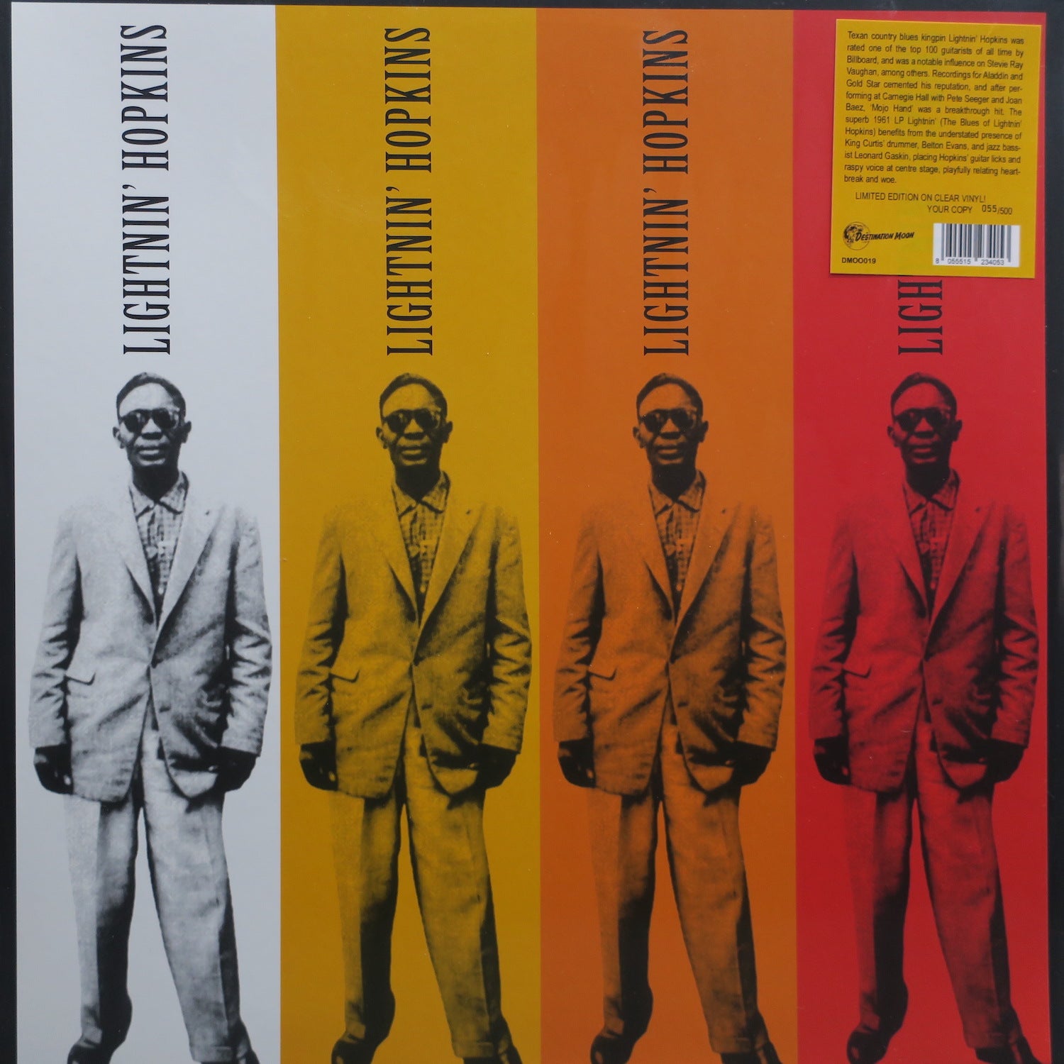 Lightnin' Hopkins Self-Titled Clear Vinyl LP – Limited Edition Blues Record for Collectors & Music Lovers – Perfect for Home Listening & Vintage Vinyl Collections