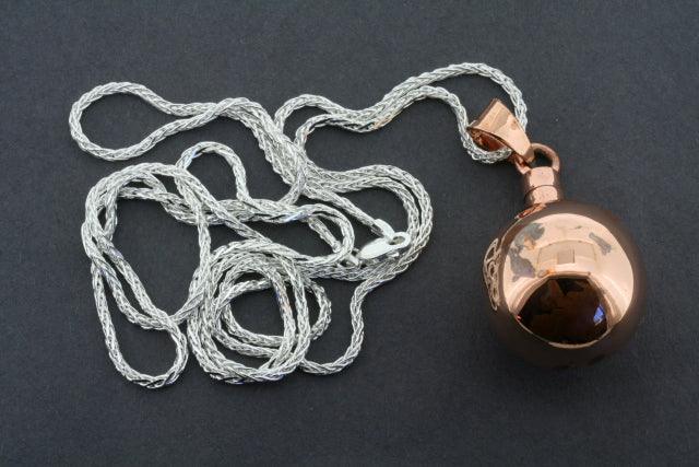 Elegant Copper Perfume Pendant with 80cm Espiga Chain - Perfect for Daily Wear, Gifts & Special Occasions