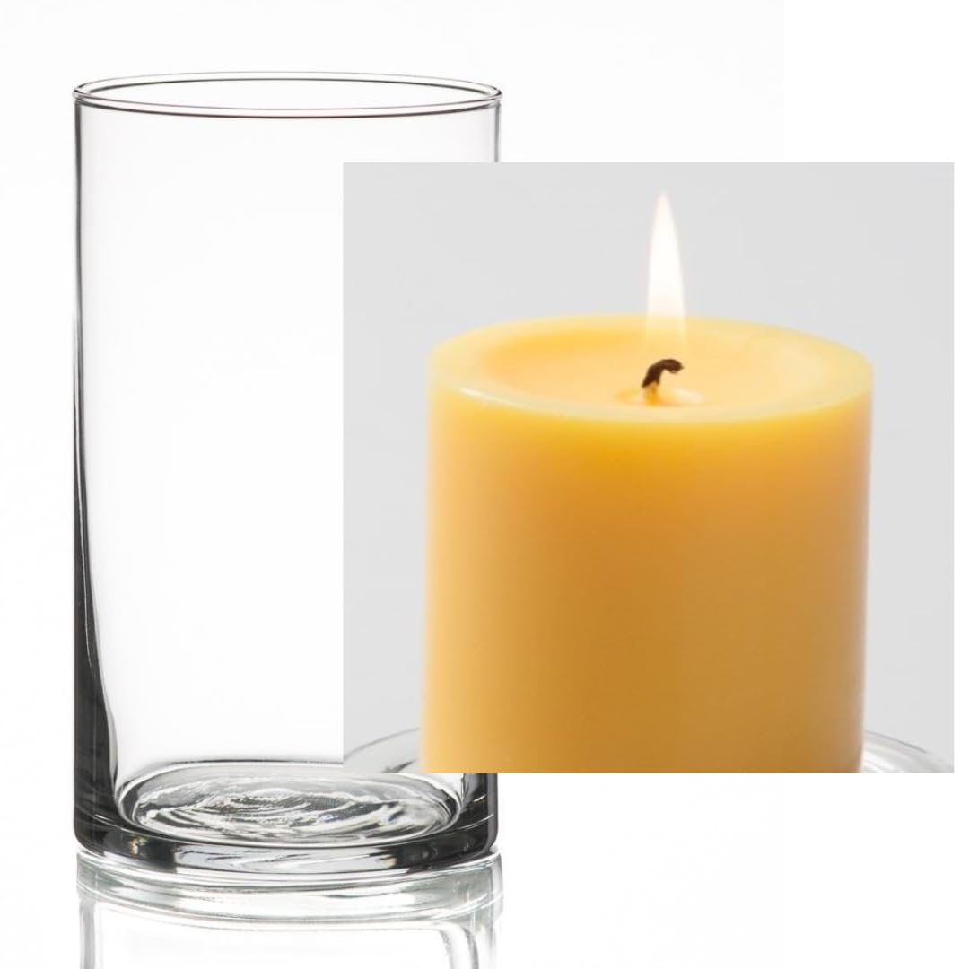 12 Pack Glass Cylinder Vases 6