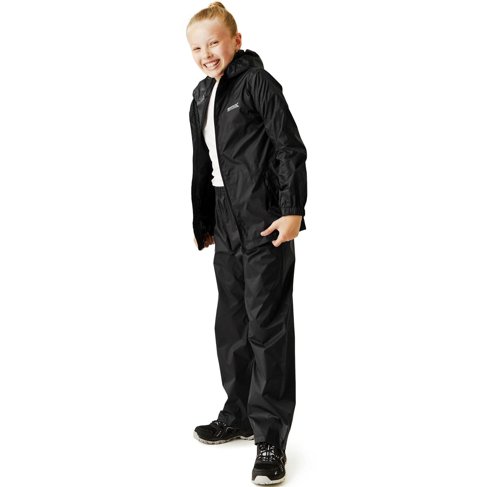Regatta Kids Pack It III Waterproof Jacket - Unisex Raincoat for Boys & Girls | Outdoor Play, Hiking & School Wear