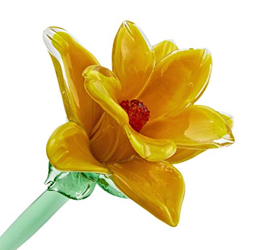 Yellow Glass Tiger Lily Flower - 20