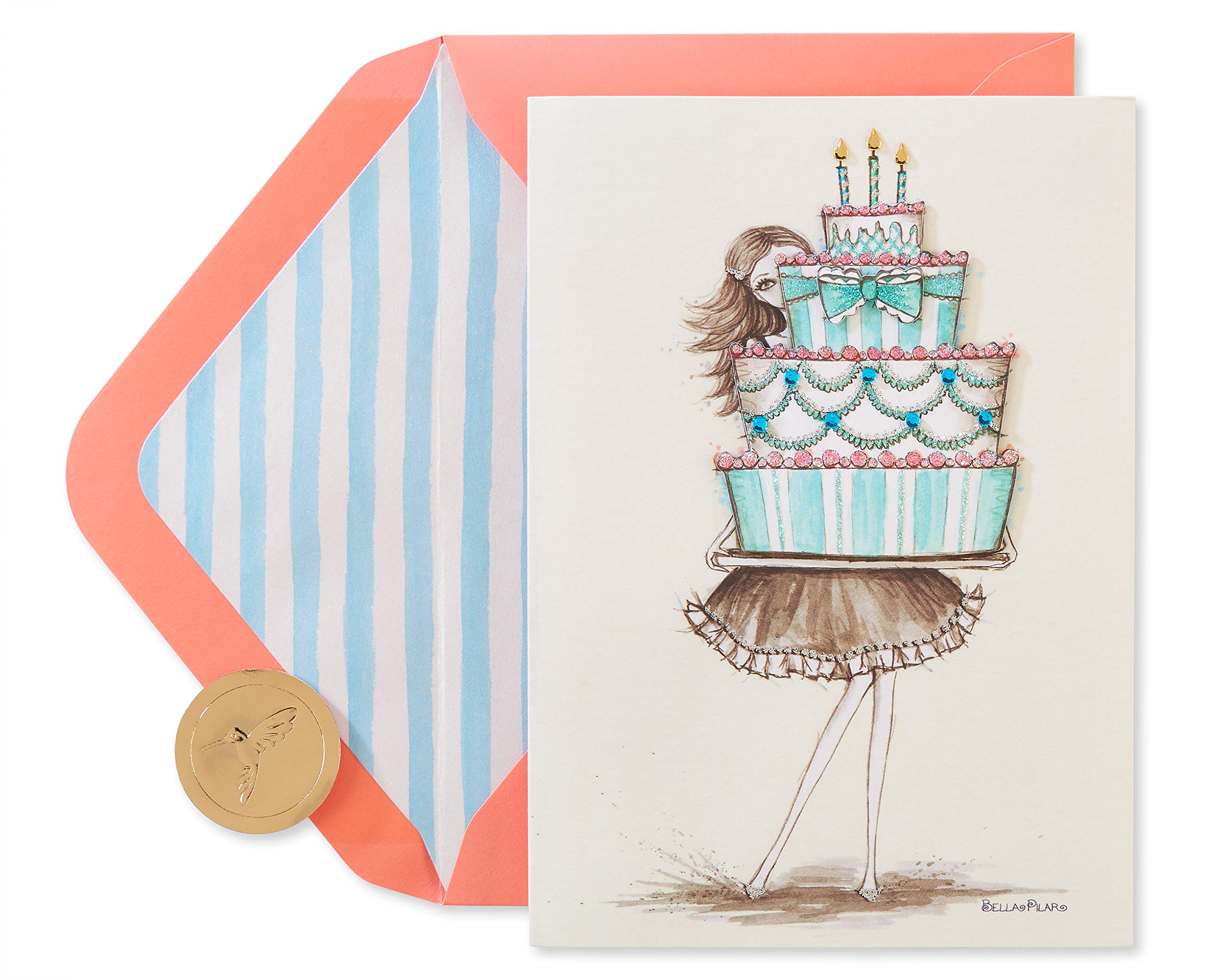 Papyrus Birthday Card for Her - Elegant Floral Design by Bella Pilar | Perfect for Wives, Moms & Best Friends | Birthday Wishes, Anniversary & Special Occasions
