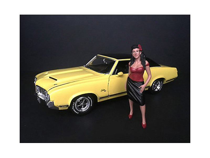 1/24 Scale Hanging Out II Rosa Figurine - Detailed Miniature Model for Car Diorama & Display - Perfect for Model Train Sets, RC Car Scenes, and Collectible Displays