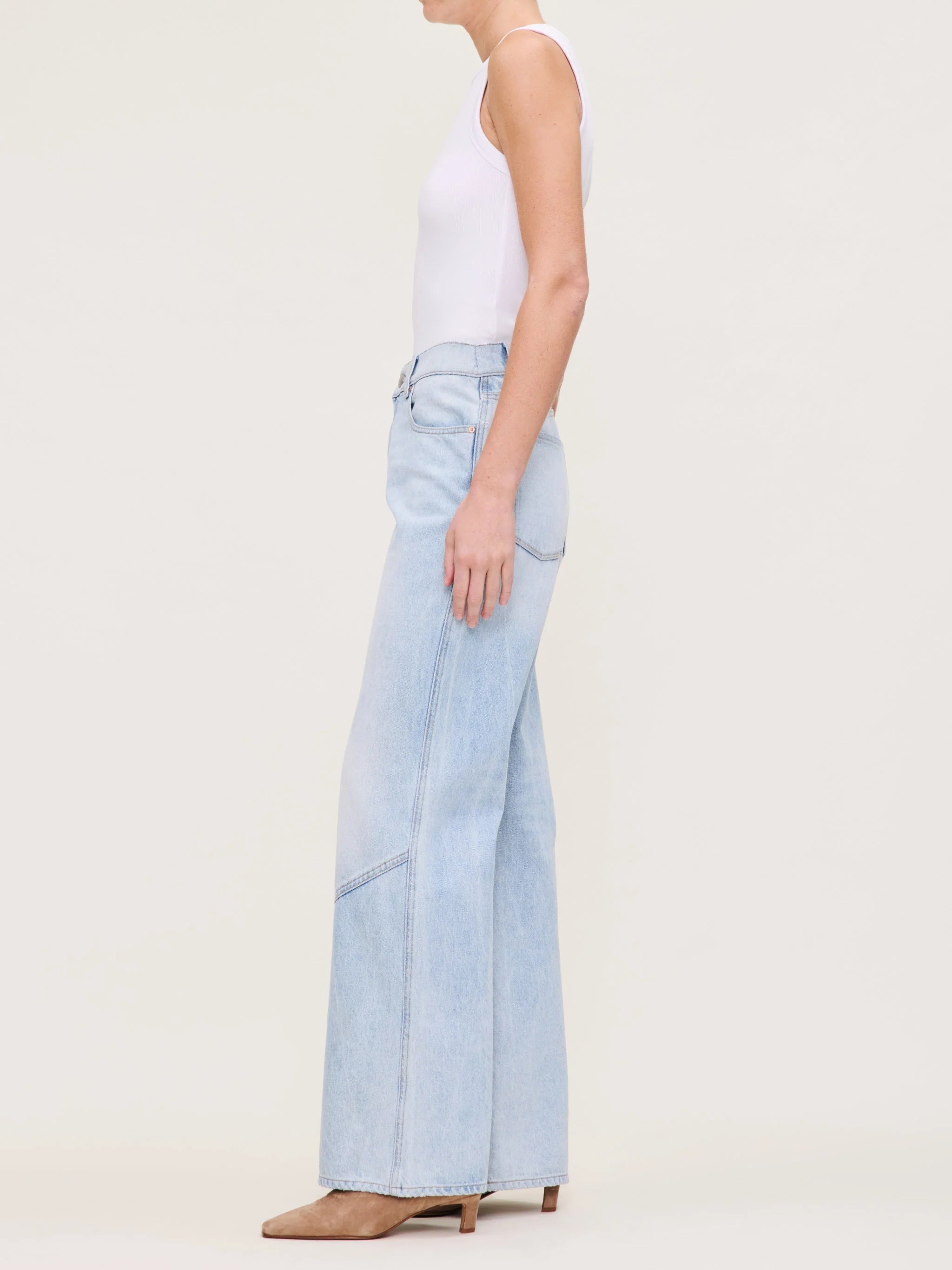 Desi Boot High Rise 32 Jeans for Women - Blue Mist Wash Denim Pants, Comfortable & Stylish for Casual Wear and Night Out