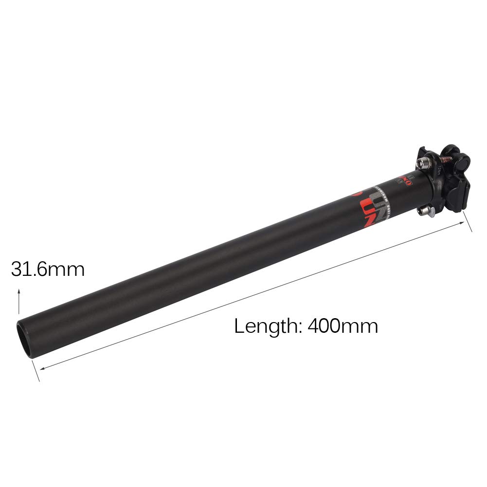 FOMTOR 31.6x400mm Adjustable Bicycle Seatpost - Lightweight MTB/Road Bike Seat Post for Mountain, Folding & BMX Bikes | Perfect for Commuting, Trail Riding & Urban Cycling