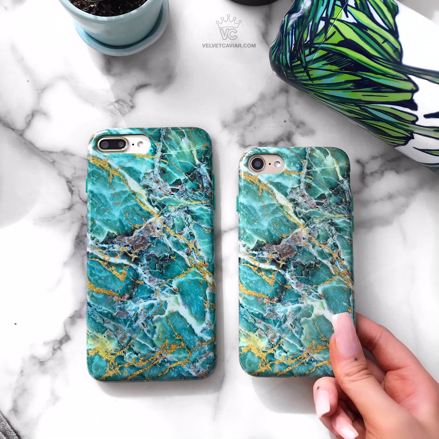 Premium Green Emerald Marble iPhone Case - Durable Protective Cover for iPhone [Model] - Stylish & Trendy Design for Everyday Use, Work & Travel