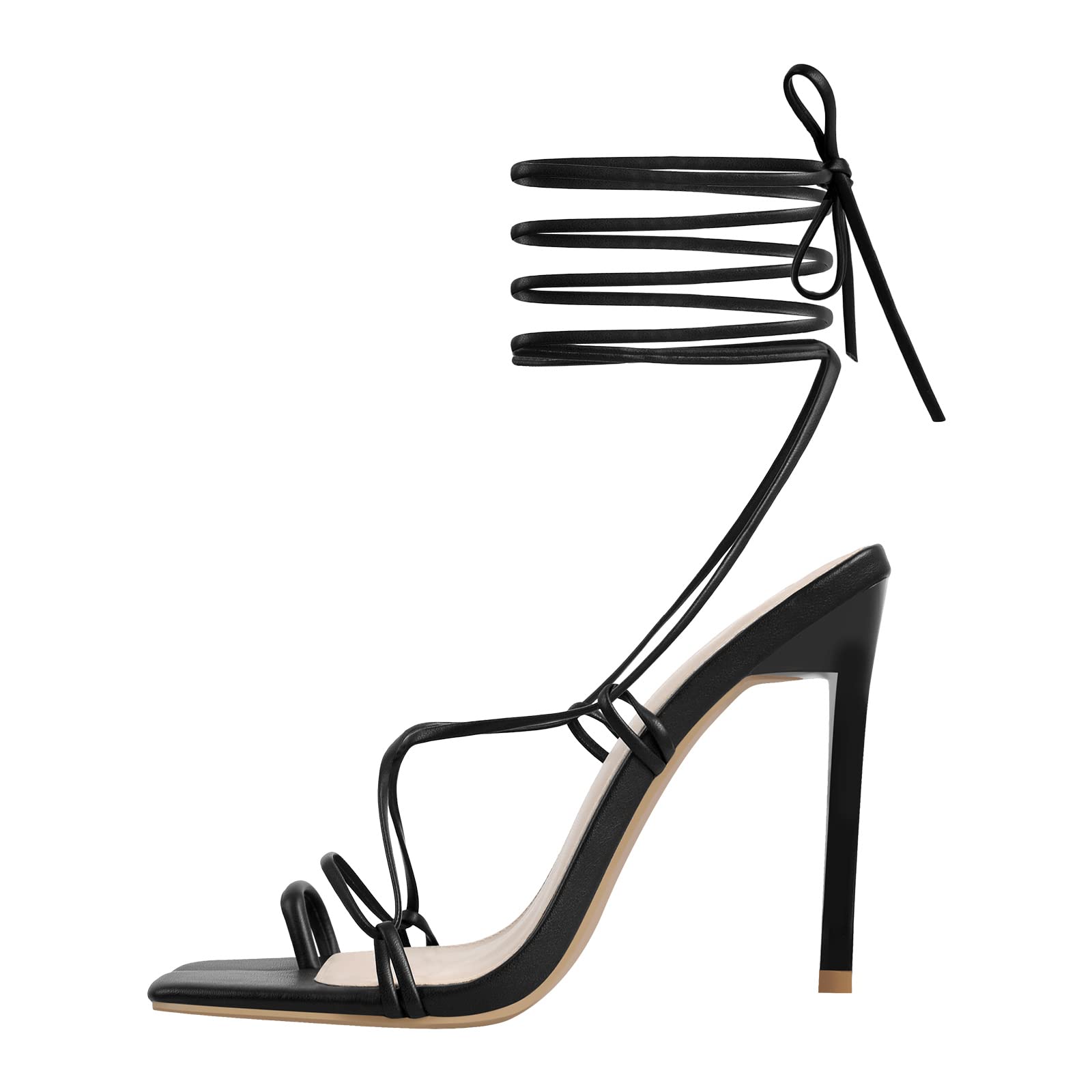 LISHAN Women's Square Split Toe High Heel Sandals - Elegant Open Toe Dress Shoes for Parties, Weddings & Night Out
