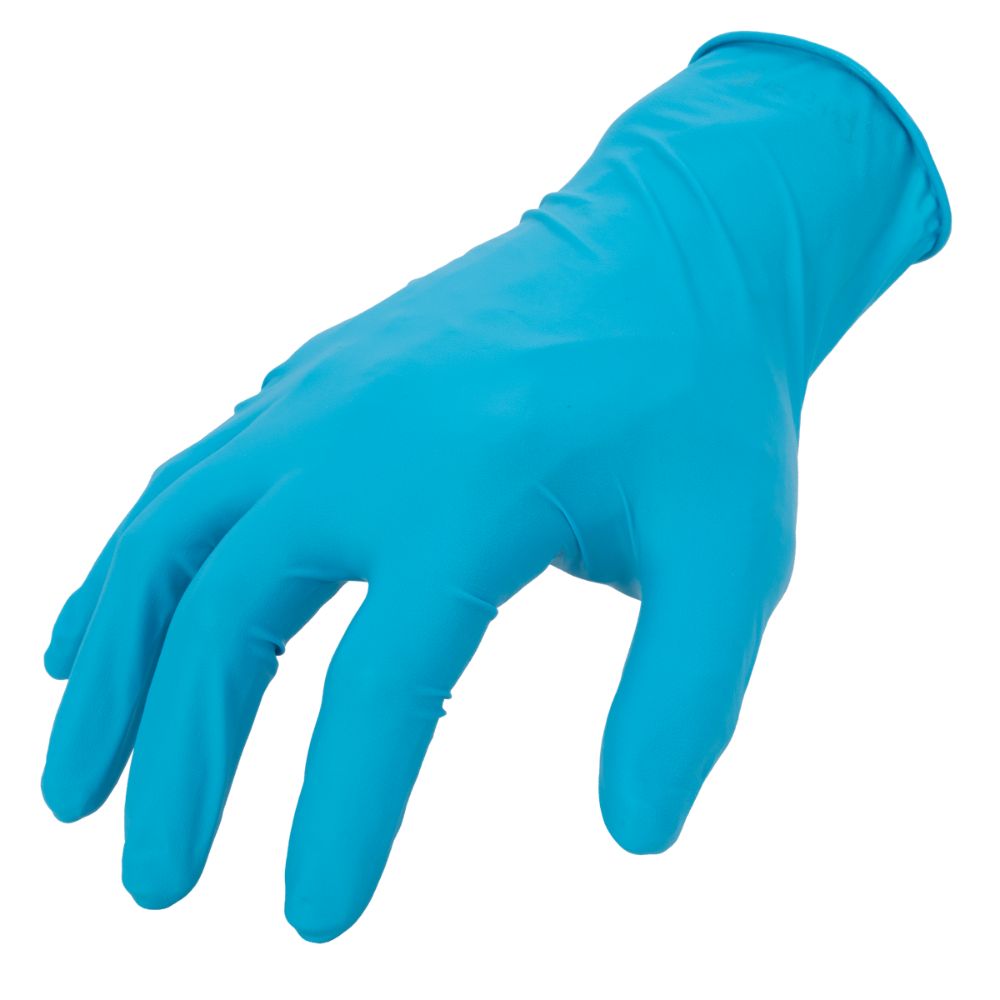 212 Performance NTG8 03 010 Blue Nitrile Gloves - Latex Free, Disposable, 8mil Thickness, Large Size (100 Count) - Ideal for Medical, Dental, Cleaning & Food Service Use