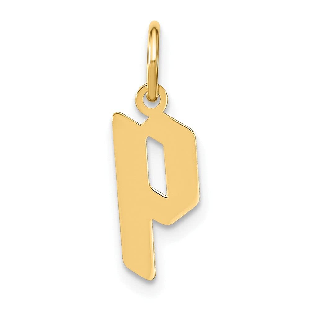 14K Yellow Gold Lowercase Letter P Initial Pendant Necklace - Dainty Women's Jewelry Gift for Her - Perfect for Birthdays, Anniversaries & Everyday Elegance