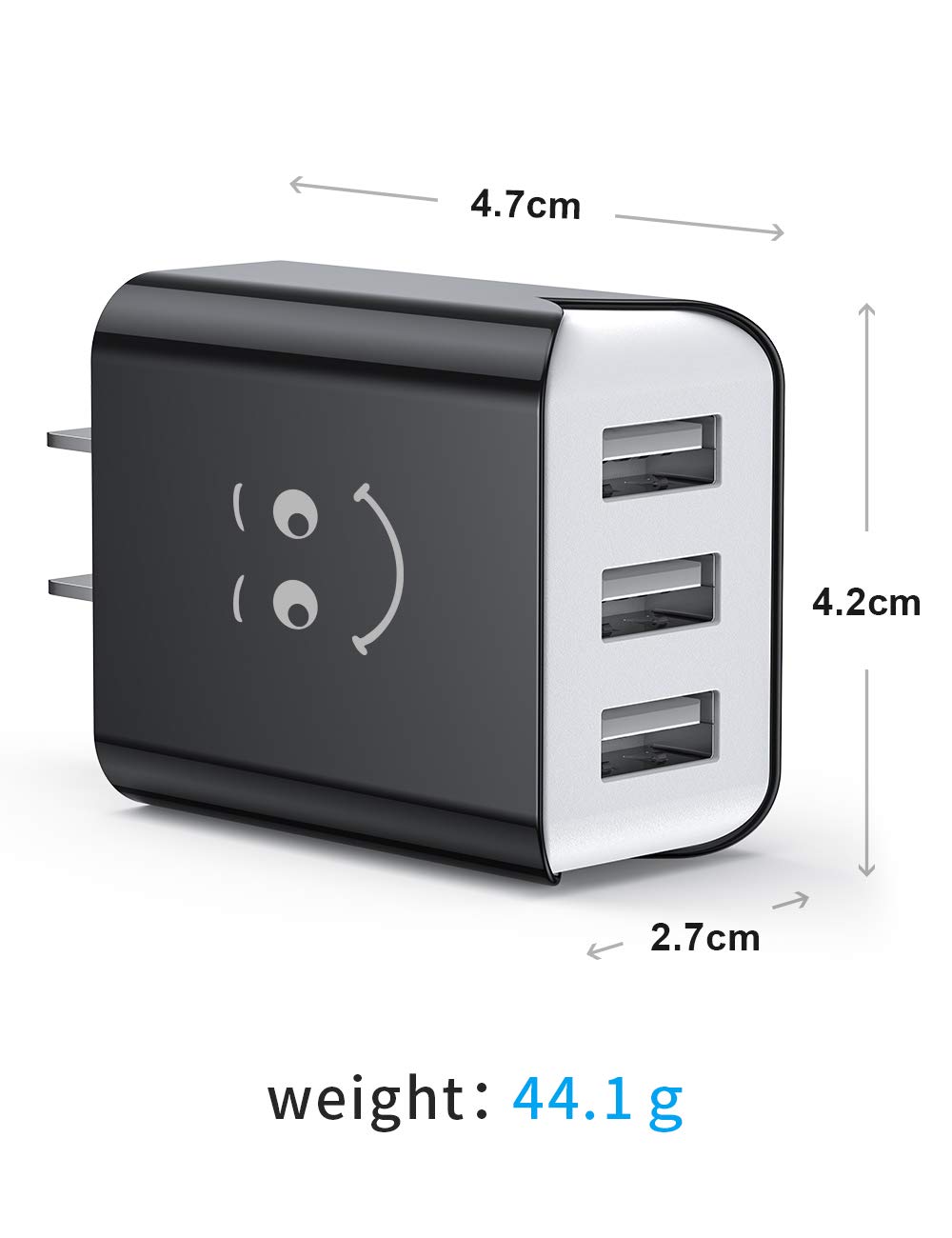 3-Pack Fast USB Wall Charger Block 3.1A 3-Port UL Certified - Compatible with iPhone 14/13/12/11/X/8/7, iPad, Samsung Galaxy/Note - Perfect for Home, Office & Travel Charging Multiple Devices Simultaneously