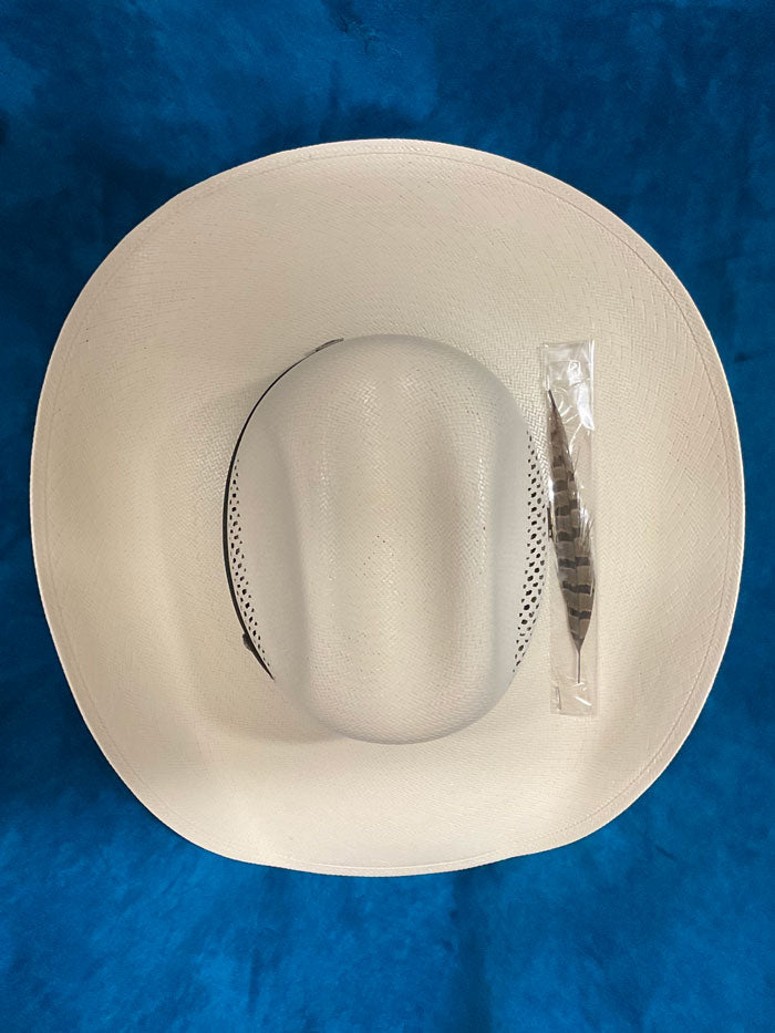 Justin JS6330WHSN4408 Straw Cowboy Hat - White Western Hat for Men & Women - Perfect for Rodeo, Country Music Festivals & Outdoor Adventures