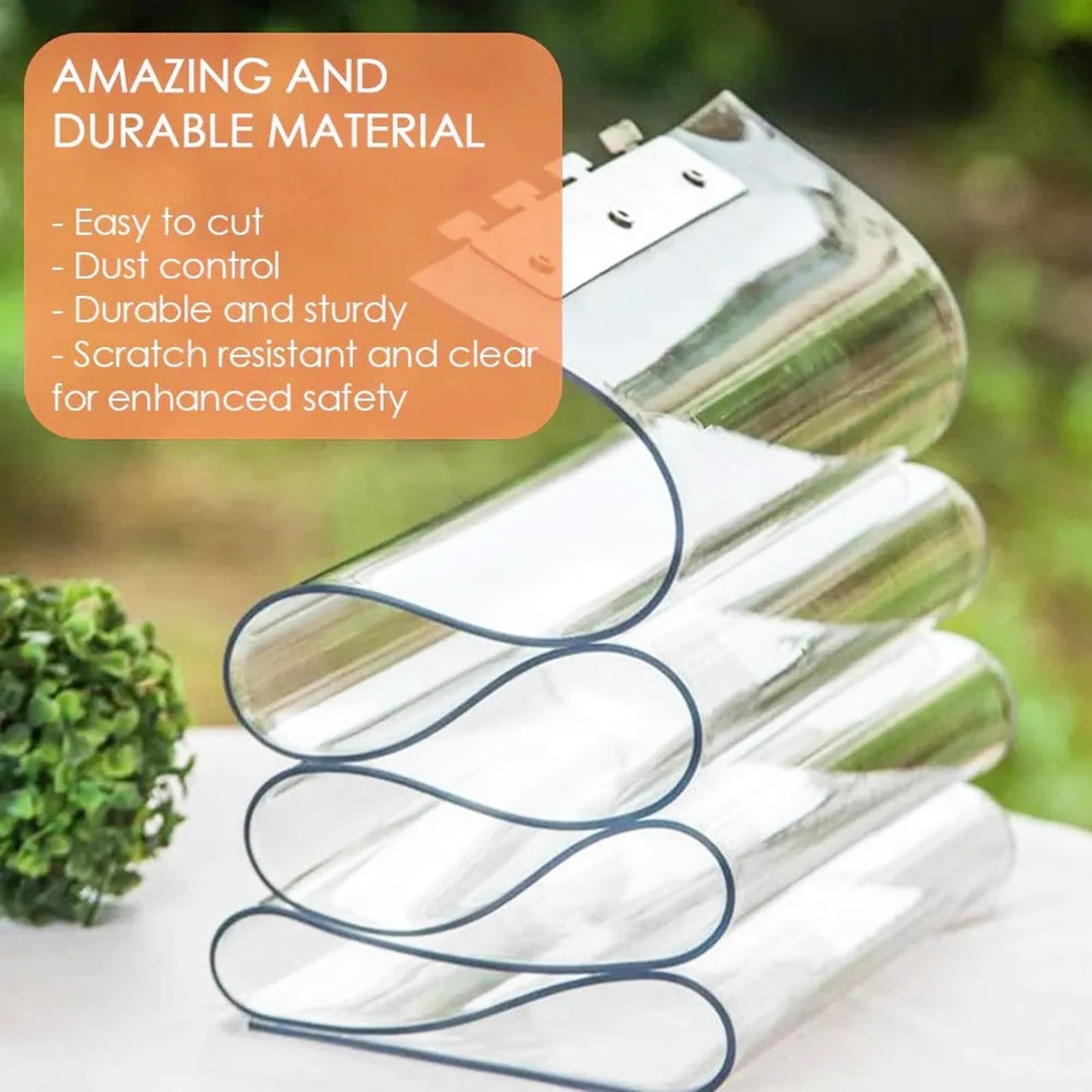 Clear PVC Door Curtain Strips - 47.24x82.68in Waterproof Vinyl Strip Curtain for Butcher, Fridge, Freezer, Walk-in Cooler - Thermal Insulation, Dust & Insect Barrier for Commercial & Home Use