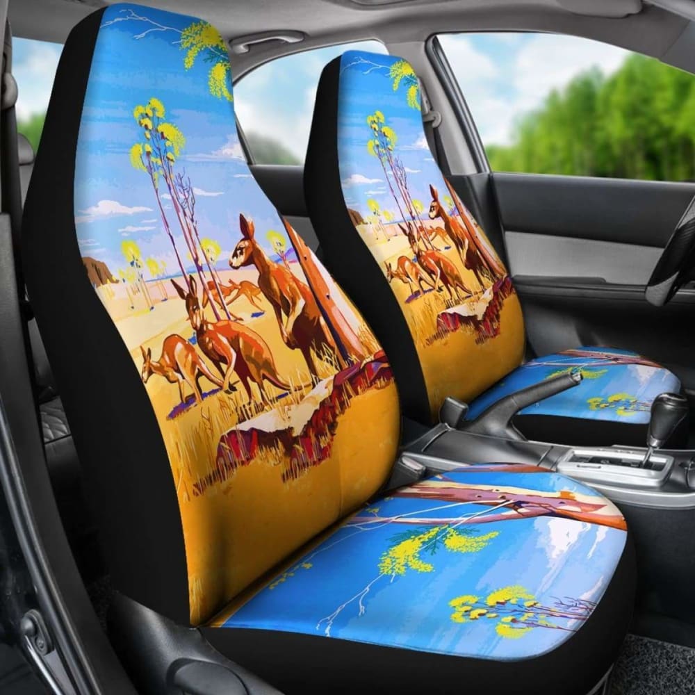 Durable Australia Kangaroo Car Seat Cover - Universal Fit for Cars, SUVs & Trucks - Protects Upholstery from Pets, Kids & Spills - Perfect for Travel, Camping & Daily Commute