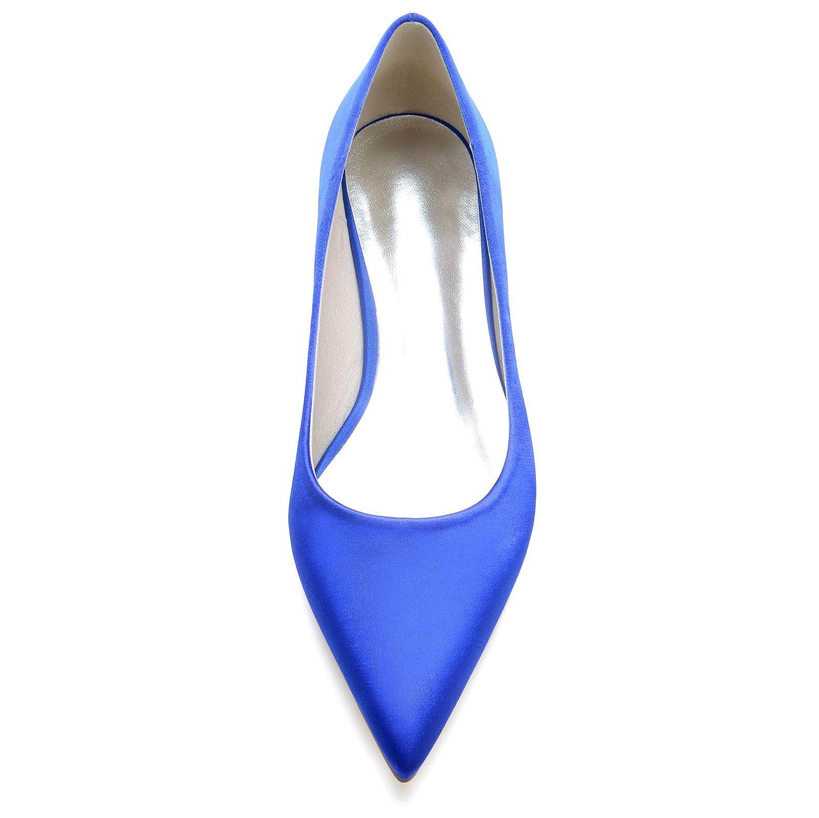 Flat Heel 2.5cm Silk-Like Comfortable Shoes CK0243 - Perfect for Office, Wedding & Casual Wear