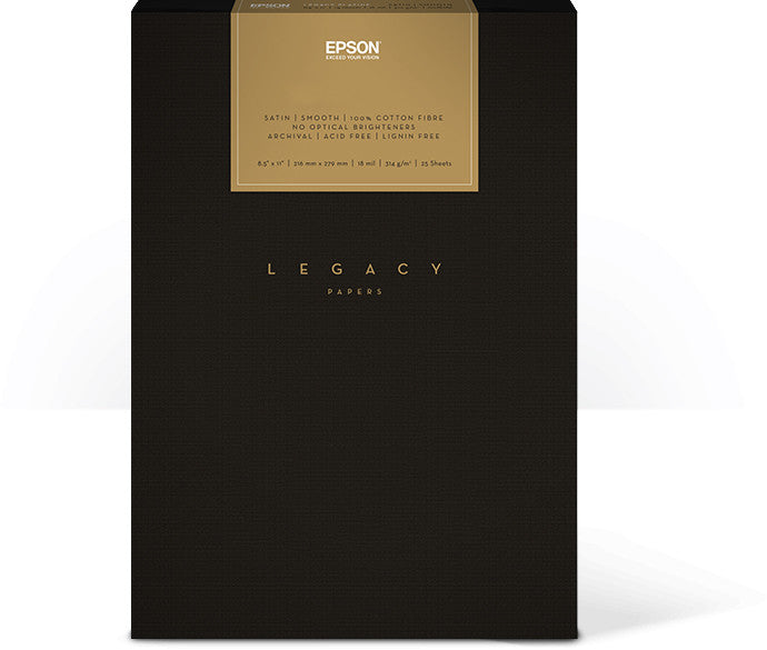 Epson Legacy Baryta Paper 13x19 Inches - 25 Sheets Premium Photo Paper for Fine Art Printing, Photography, and Professional Archival Projects - Ideal for Inkjet Printers, Exhibitions, and Portfolio Displays