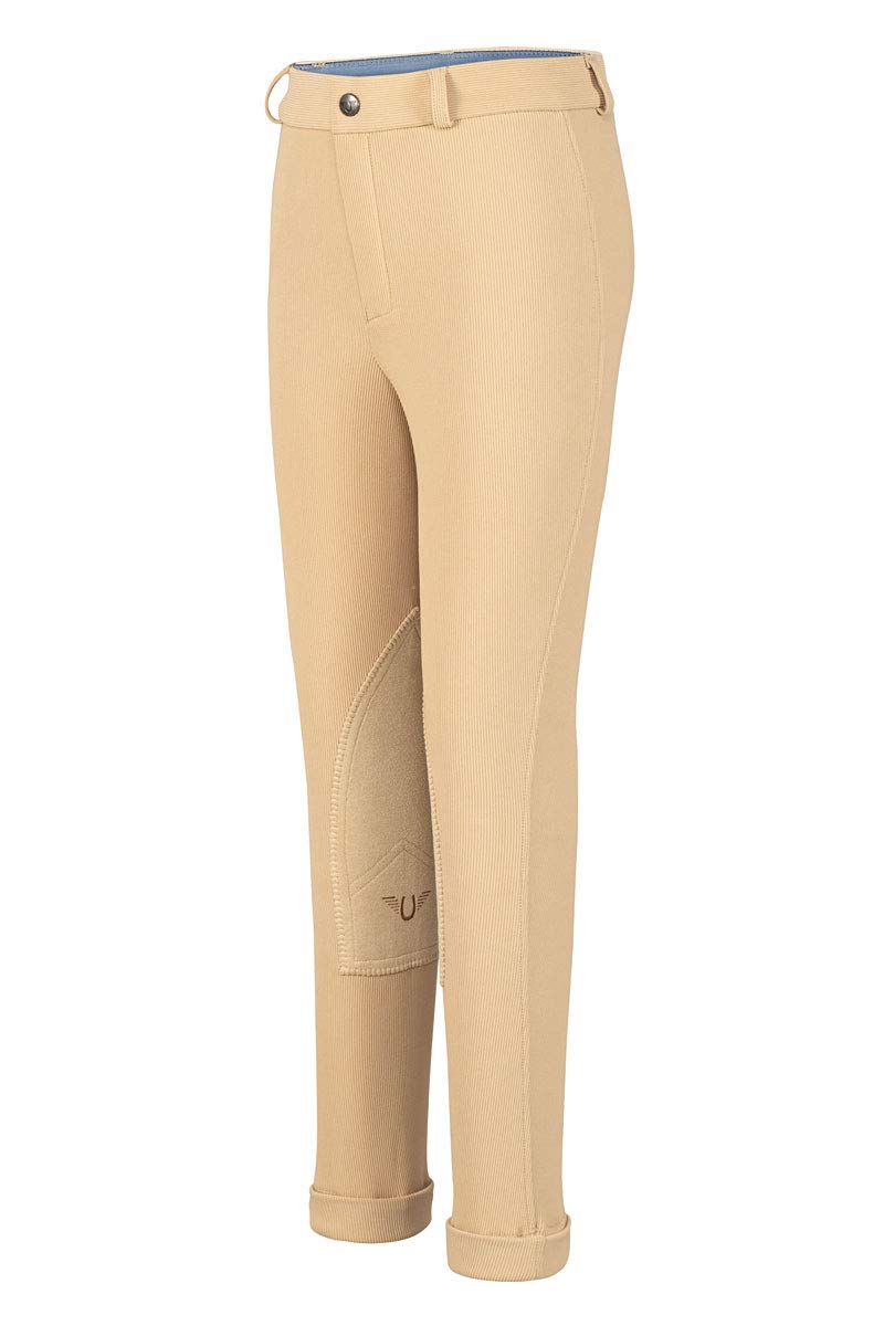 TuffRider Kids' Ribbed Jodhpurs - Light Tan Size 6 | Equestrian Riding Pants for Horseback Lessons & Competitions