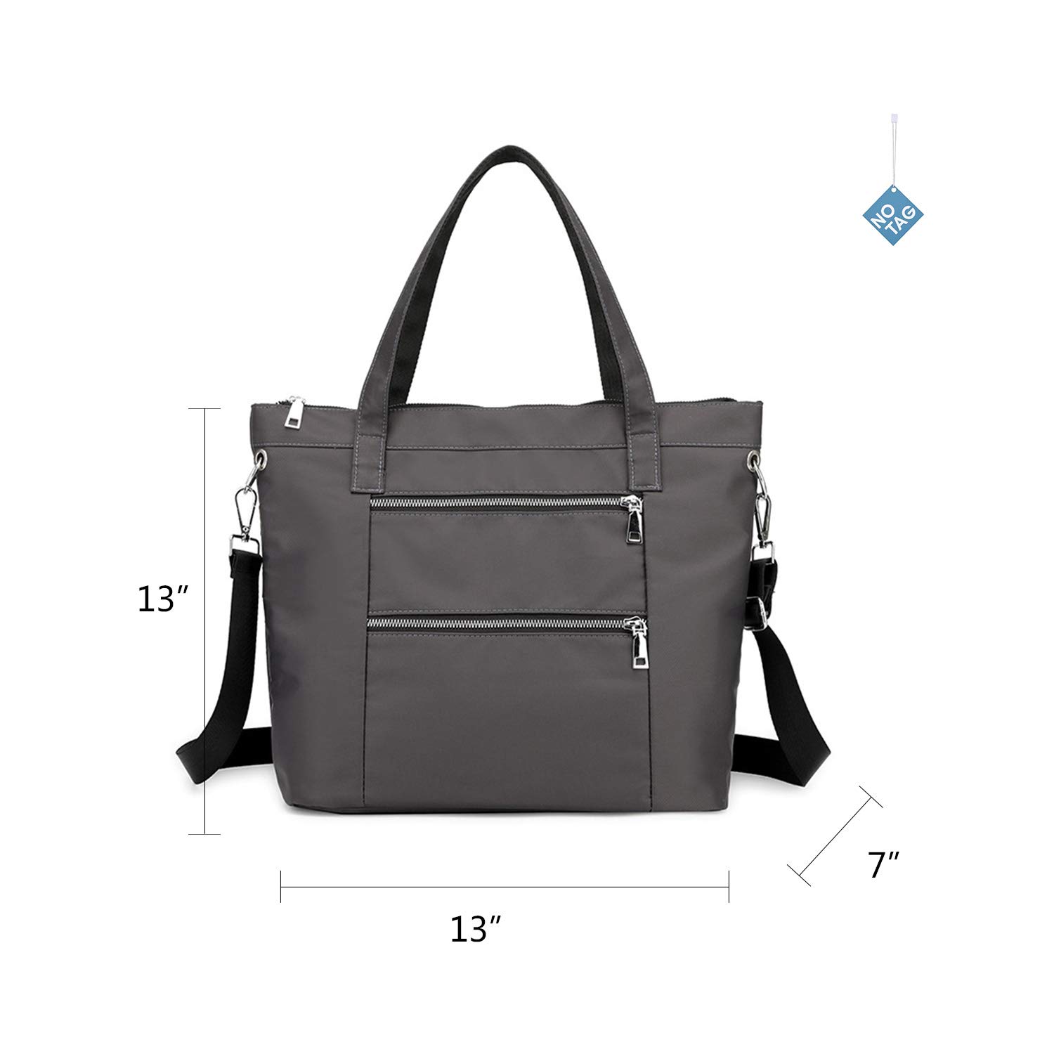Waterproof Nylon Tote Bag for Women with Multipockets - Perfect for Work & Travel