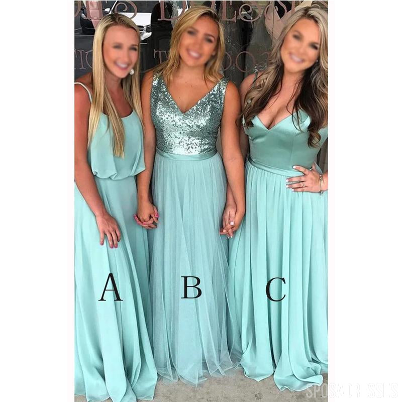 Elegant Green Long Bridesmaid Dresses for Weddings - Affordable Formal Gowns WG749 - Perfect for Bridal Parties, Evening Events & Special Occasions