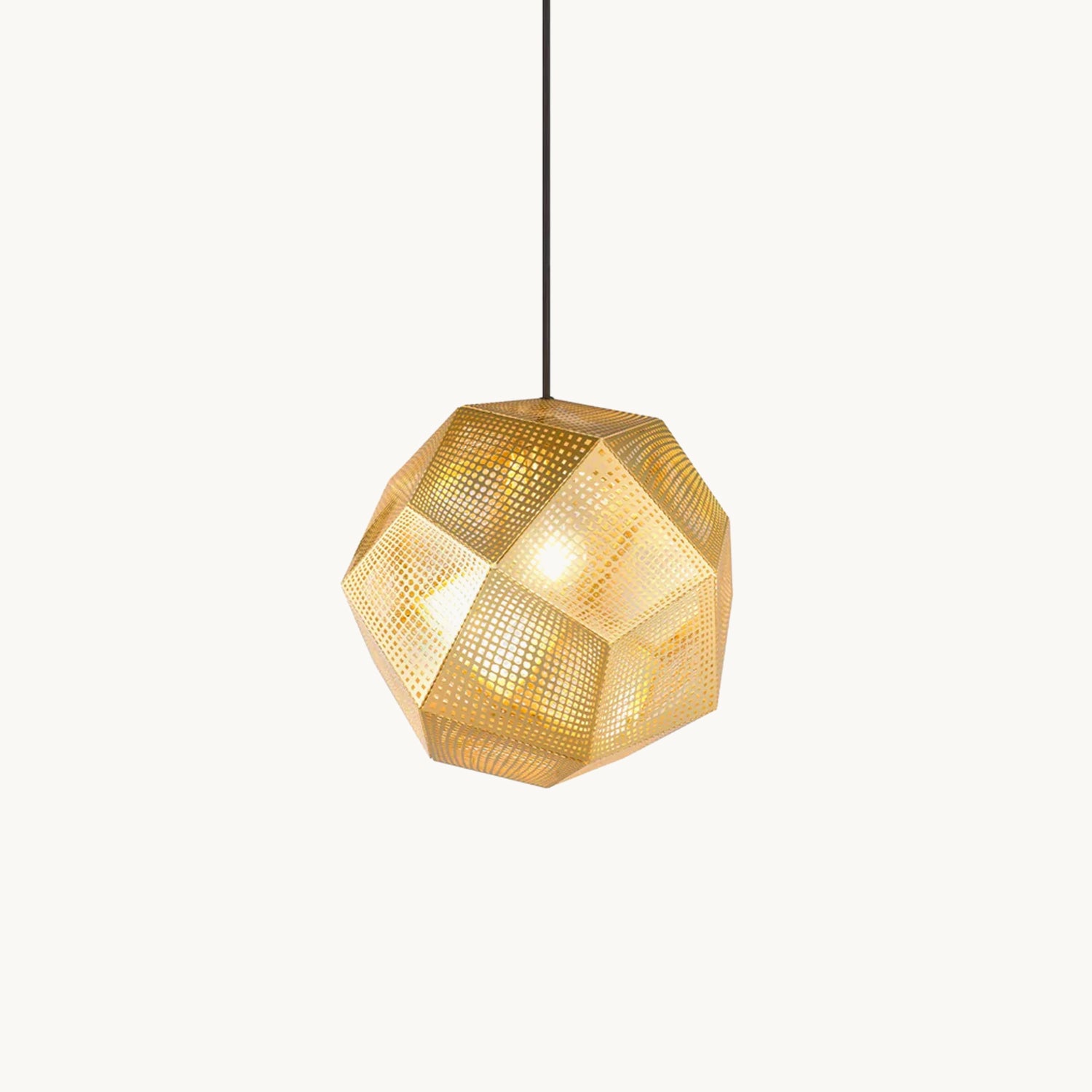 Modern Etch Pendant Light - Handcrafted Glass Shade with Adjustable Hanging Cord - Perfect for Kitchen Island, Dining Room & Bedroom Lighting Decor