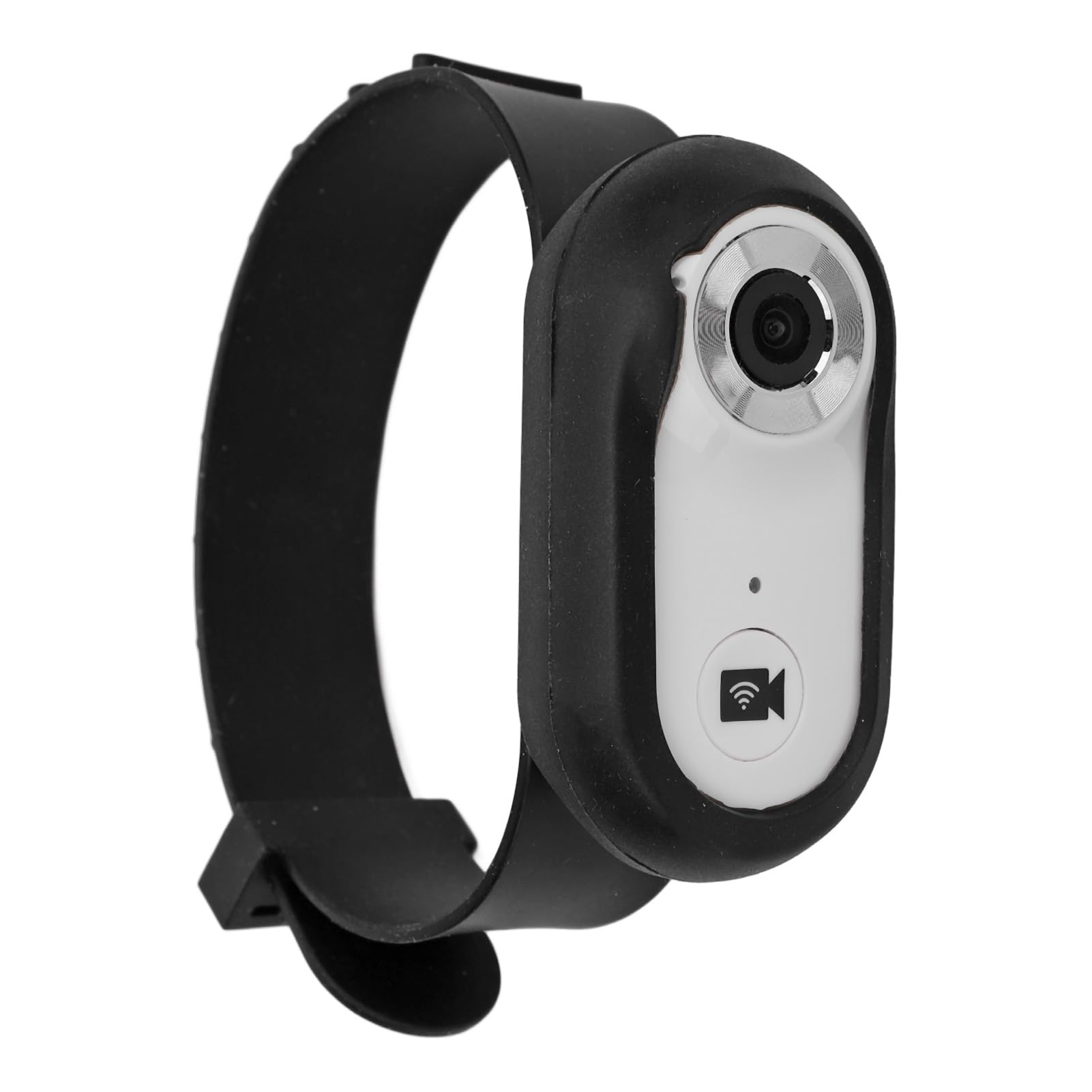 1080P Lightweight Pet Collar Camera with OTG USB Connection - Dog Action Camera for Outdoor & Indoor Use - 120° Wide Angle, 8GB Memory Card, Back Clip Design (White) - Perfect for Hiking, Training & Home Monitoring