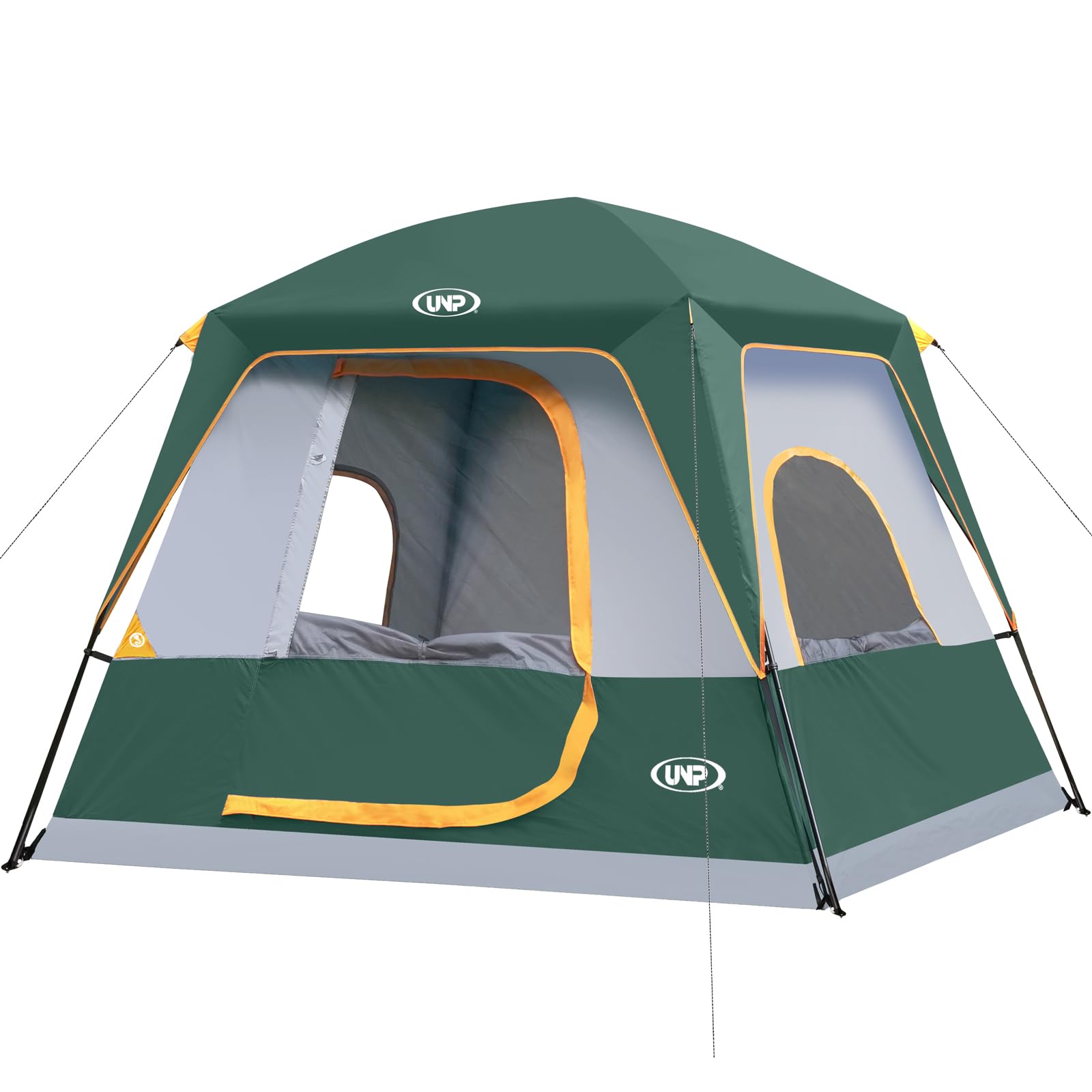 UNP 4-Person Camping Tent - Waterproof Cabin Tent with Rainfly for Easy Setup | Perfect for Family Camping, Hiking & Outdoor Adventures