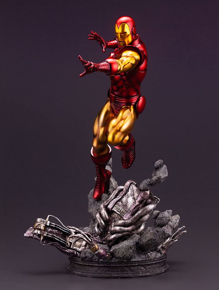Marvel Avengers Iron Man FIN Art Statue Collectible Figure - Premium Superhero Home Decor for Marvel Fans & Collectors | Perfect for Display Shelf, Office Desk, or Gift for Comic Lovers