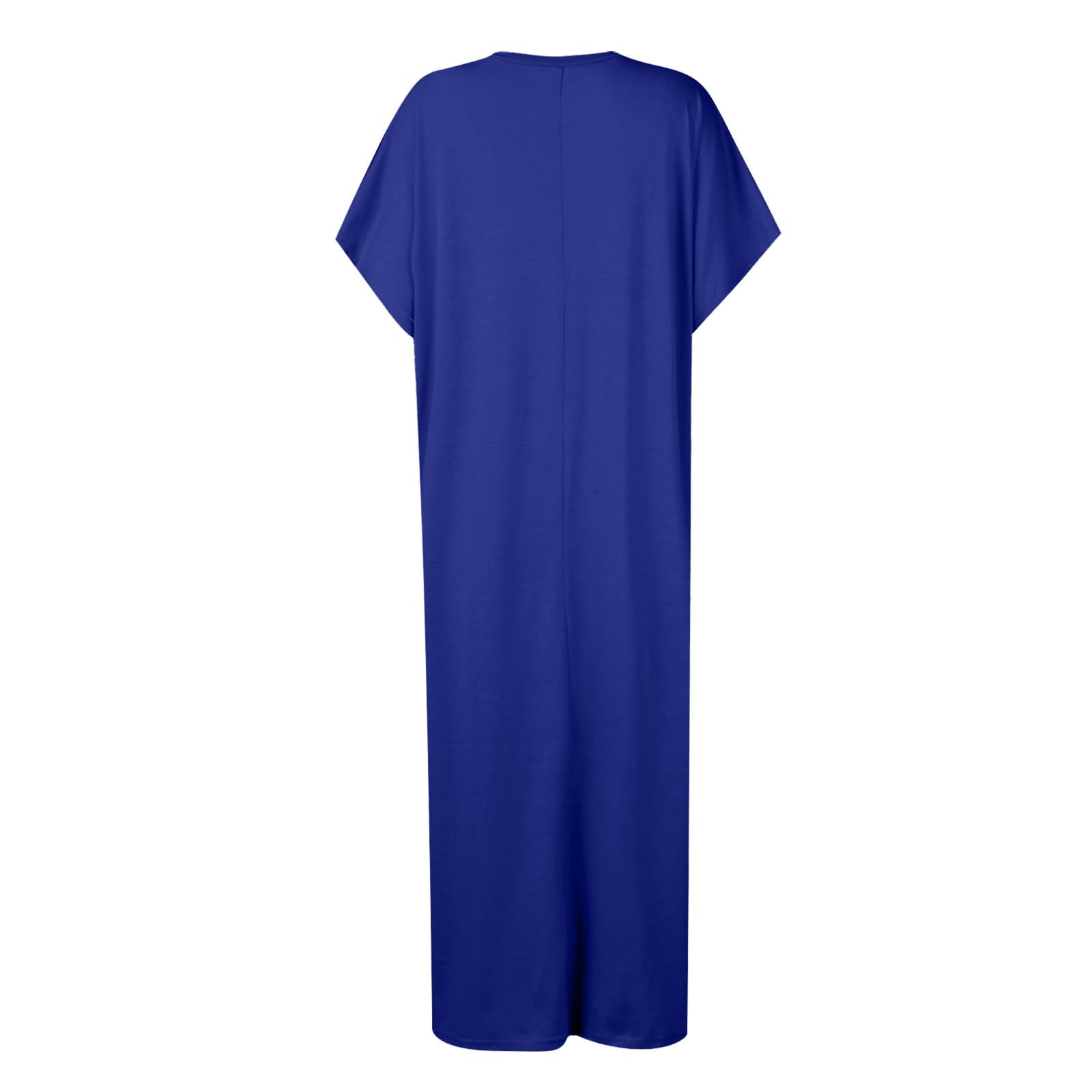 Women's Maxi Dresses 2024 - Casual Long Sleeve T-Shirt Dress with Side Slits, Loose Fit Church Dress in Black (Sizes S-XXXL) | Perfect for Church, Weddings & Summer Outfits
