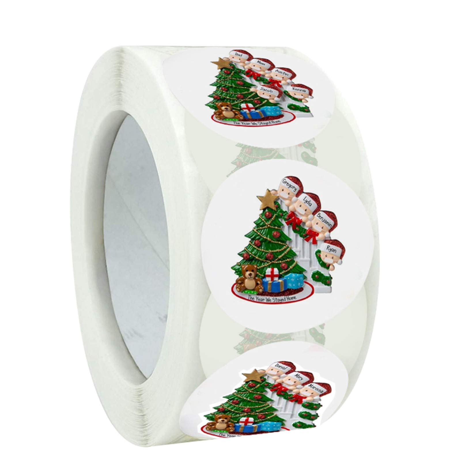 500 Pcs Christmas Holiday Stickers - DIY Home Decor, Gift Wrapping, Scrapbooking - Self-Adhesive Motion Stickers for Windows, Cards & Party Decorations