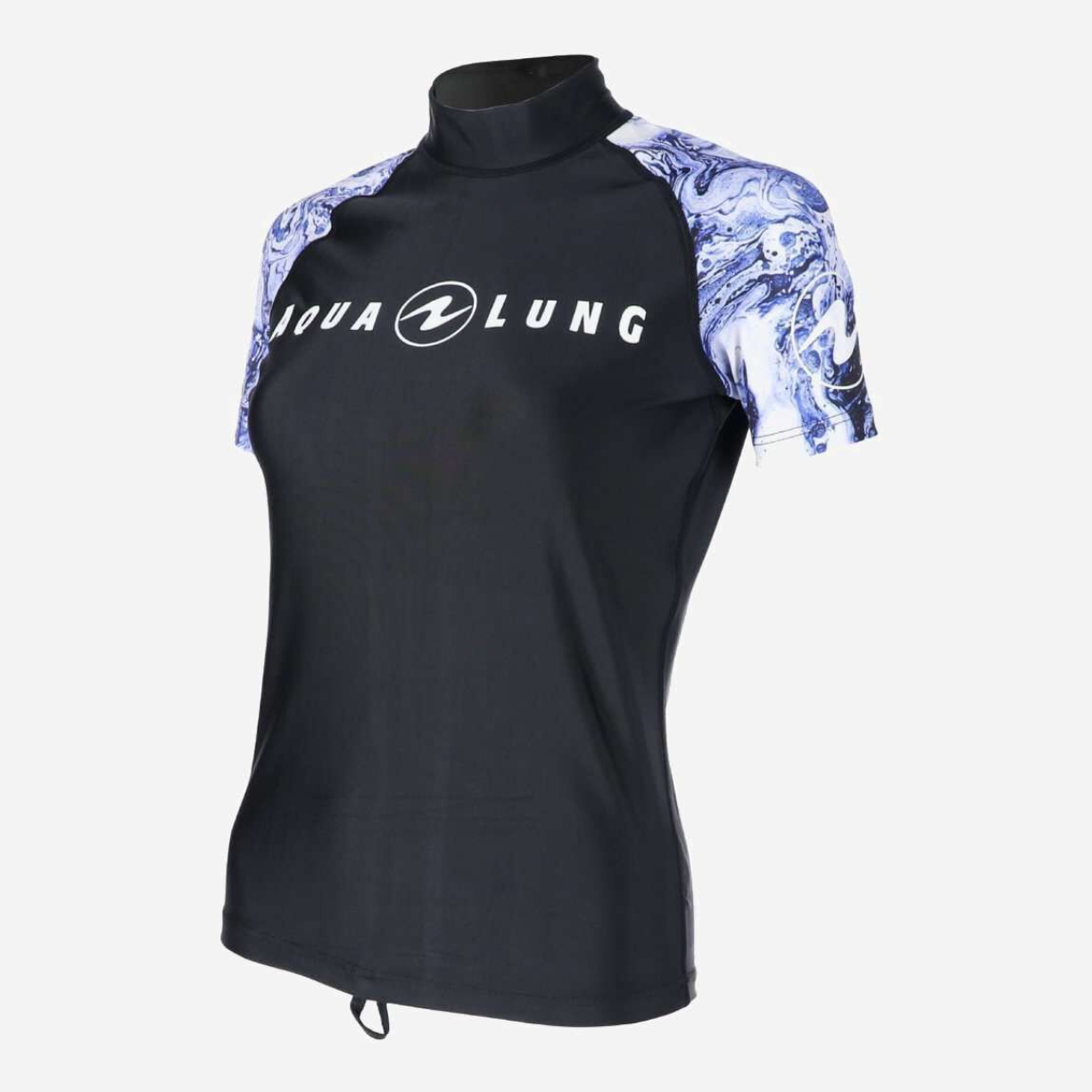 Aqua Lung Women's Short Sleeve Rash Guard - Aqua Purple & White UPF 50+ Sun Protection for Surfing, Swimming & Beach Activities