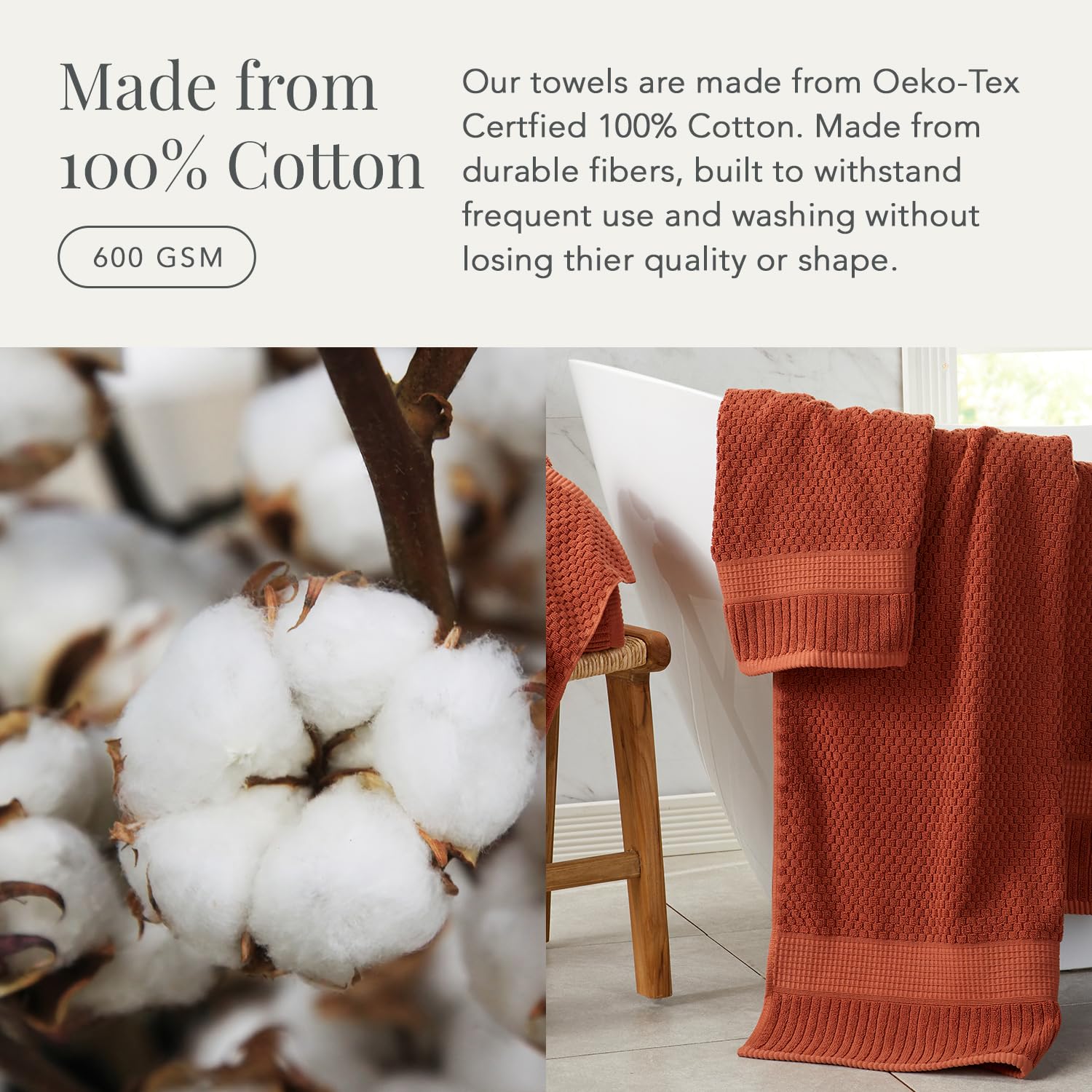 NY Loft 100% Cotton 4-Piece Bath Towel Set | Super Soft & Absorbent Quick-Dry Towels 30