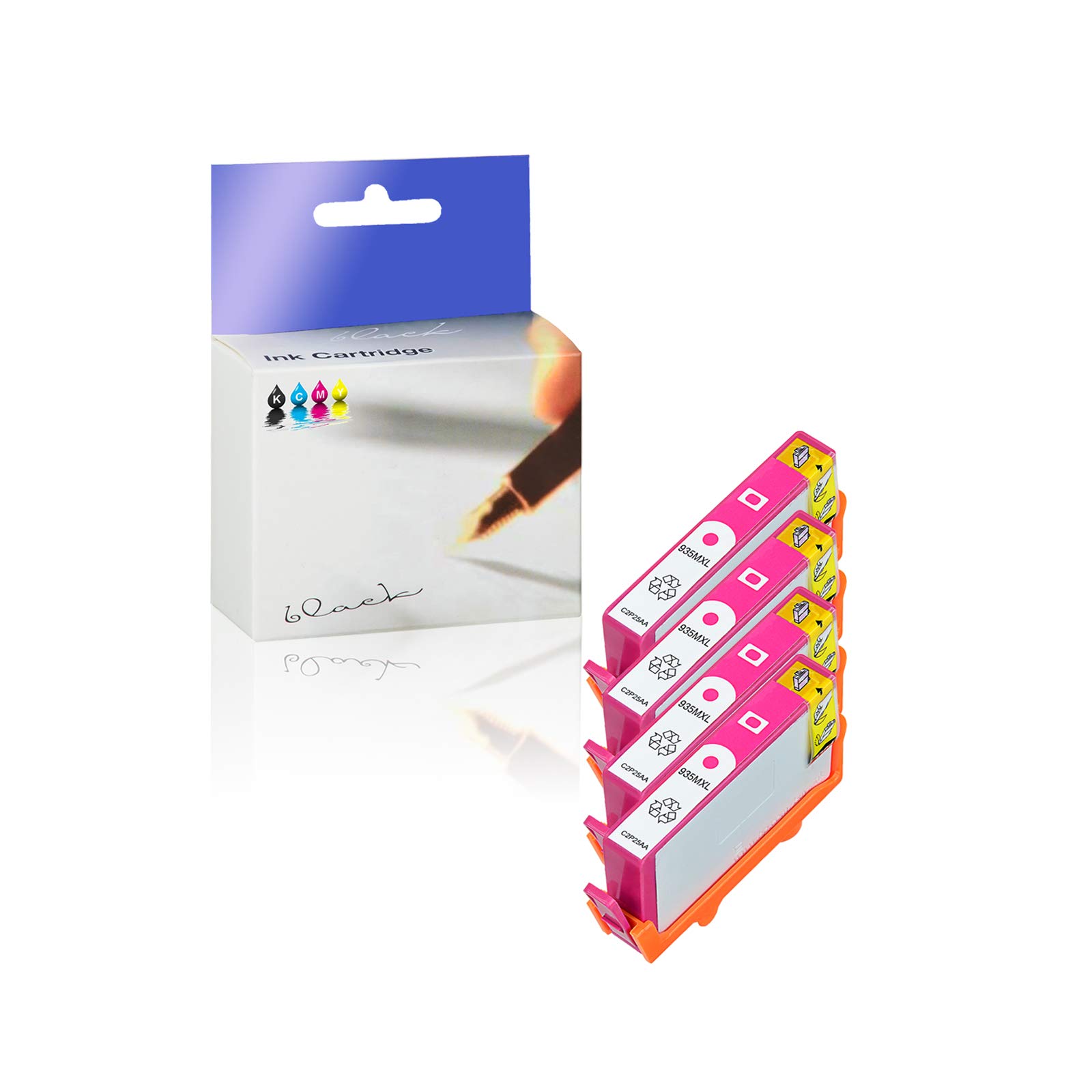 KCYMTONER Compatible HP 935XL 935XL C2P25AN Ink Cartridges (4-Pack, Magenta) - High-Quality Replacement for Officejet Pro 6830 6230 6815 6835 6812 6820 6220 Printers - Perfect for Home Office Printing, School Projects & Business Documents