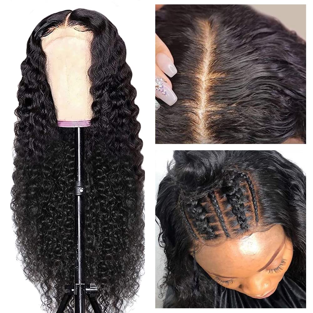13x4 HD Lace Front Wigs Human Hair Deep Wave - Pre Plucked with Baby Hair, Wet & Wavy Lace Frontal Wigs for Black Women, 22inch Full Density - Perfect for Daily Wear, Special Occasions & Protective Styling