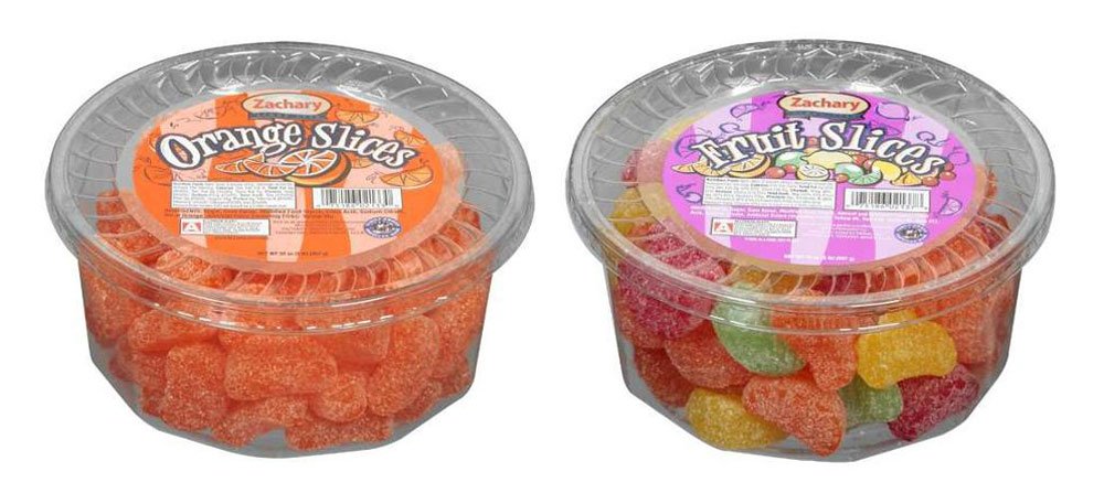 Zachary Fruit Slices Candy - Assorted Orange & Multi-Colored Flavors (2-Pack) | Perfect for Party Favors, Baking Decorations & Sweet Snacks