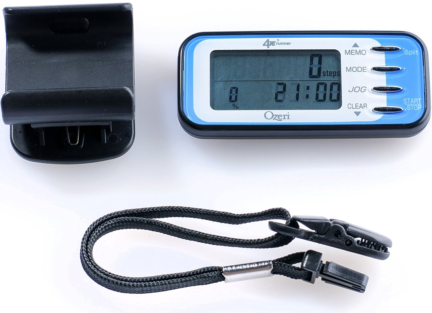 Ozeri 3D Pedometer - Dual Mode Activity Tracker for Walking & Running - Fitness & Sports